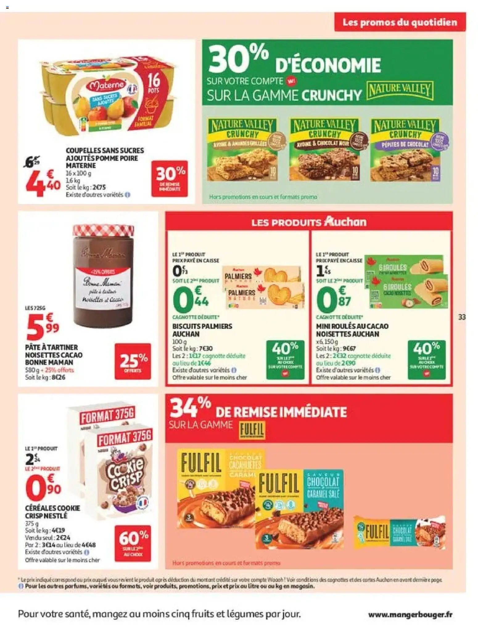 {H1} | Page: 33 | Produits: Poire, Bonne Maman, Céréales, Amandes