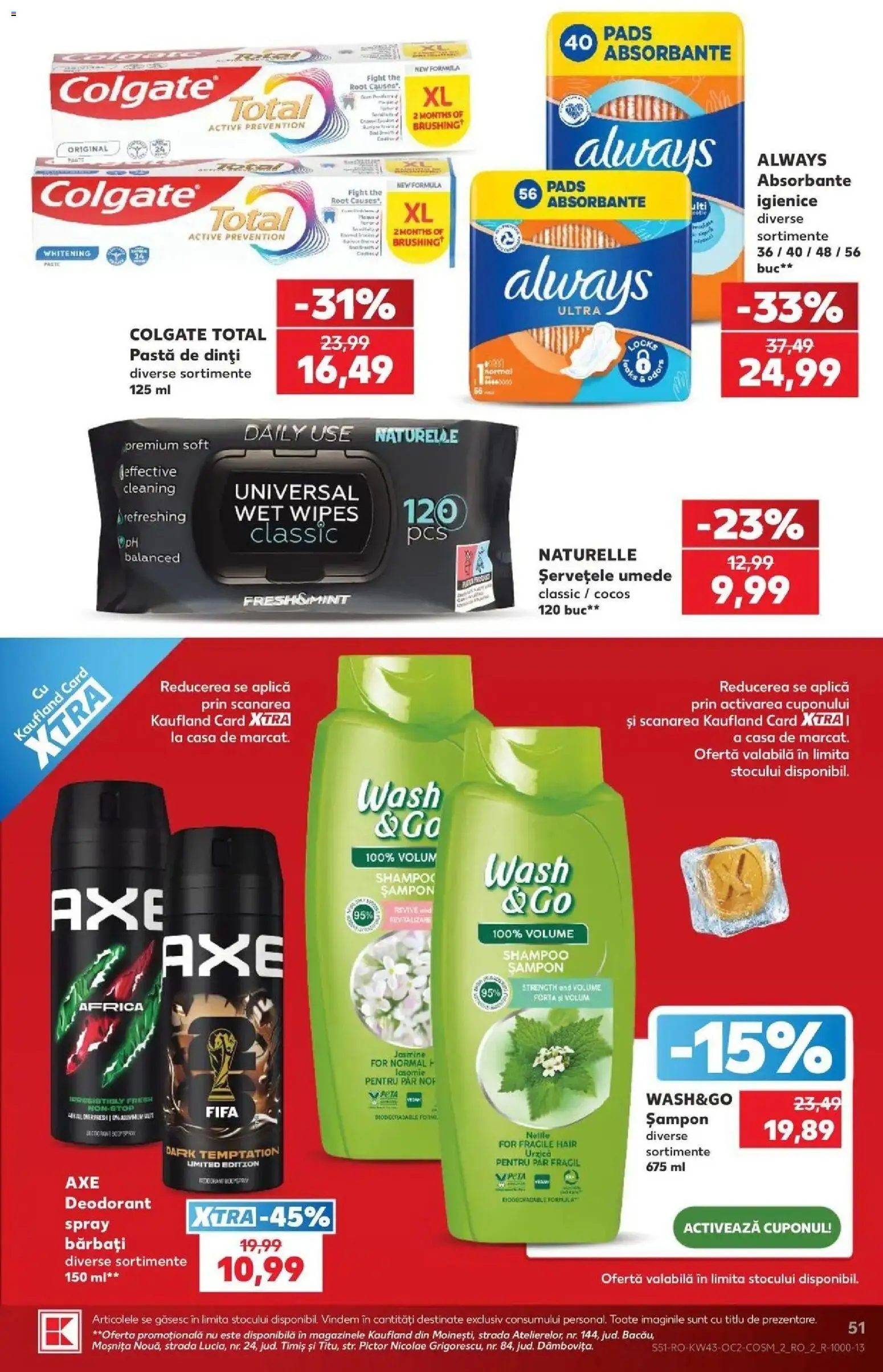 Kaufland Vaslui 21.10.2026 - Revista si Oferta | Pagină: 51 | Produse: Aplică, Active, Șampon, Absorbante
