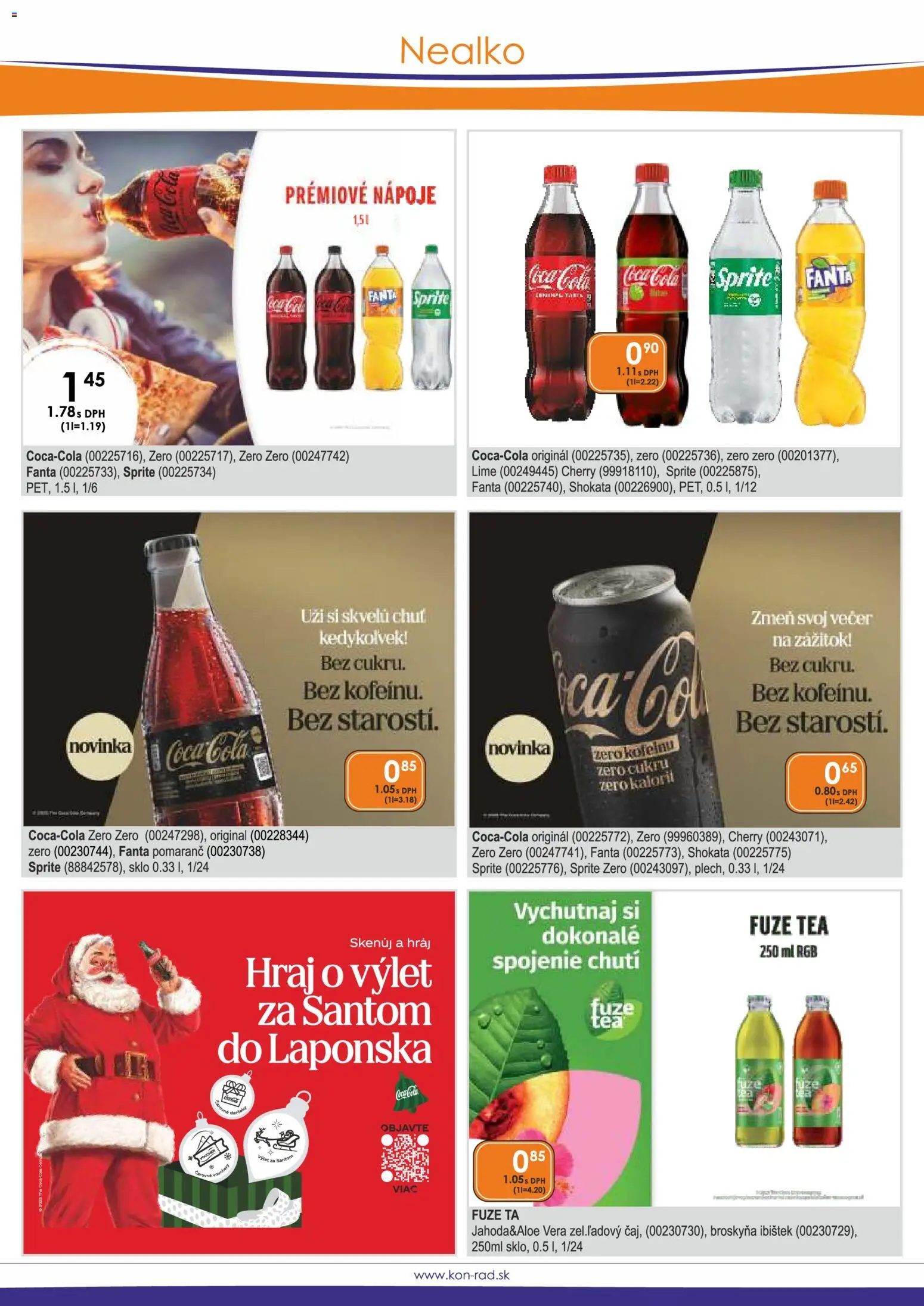 Nové KON - RAD akcie – leták je platný od 01.11.2026 | Strana: 35 | Produkty: Nápoje, Sprite, Coca cola, Cola