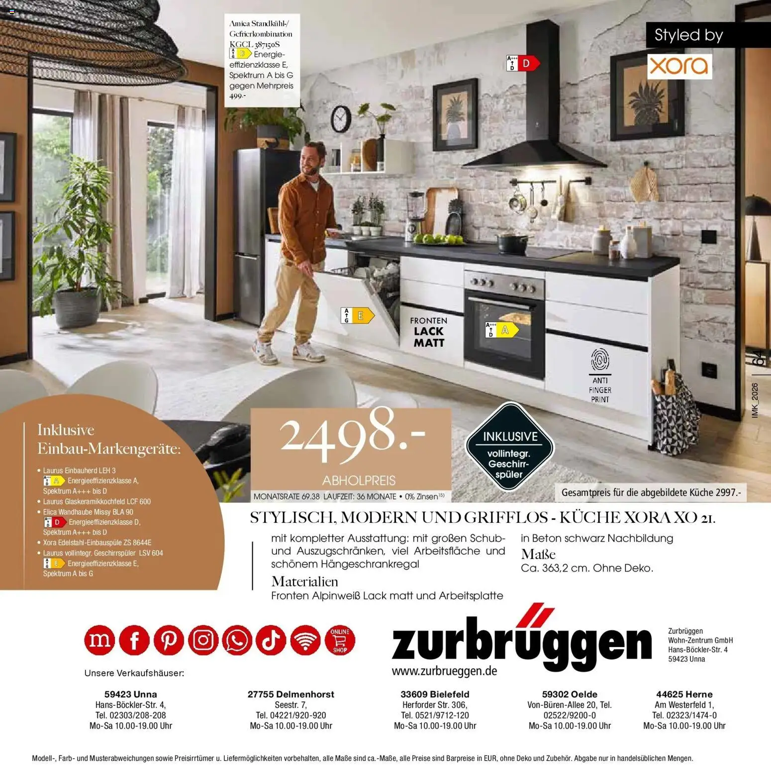 Zurbrüggen Küchen Prospekt 2026 – gültig ab 24.07.2026 | Seite: 64 | Produkte: Geschirrspüler, Küche, Uhr