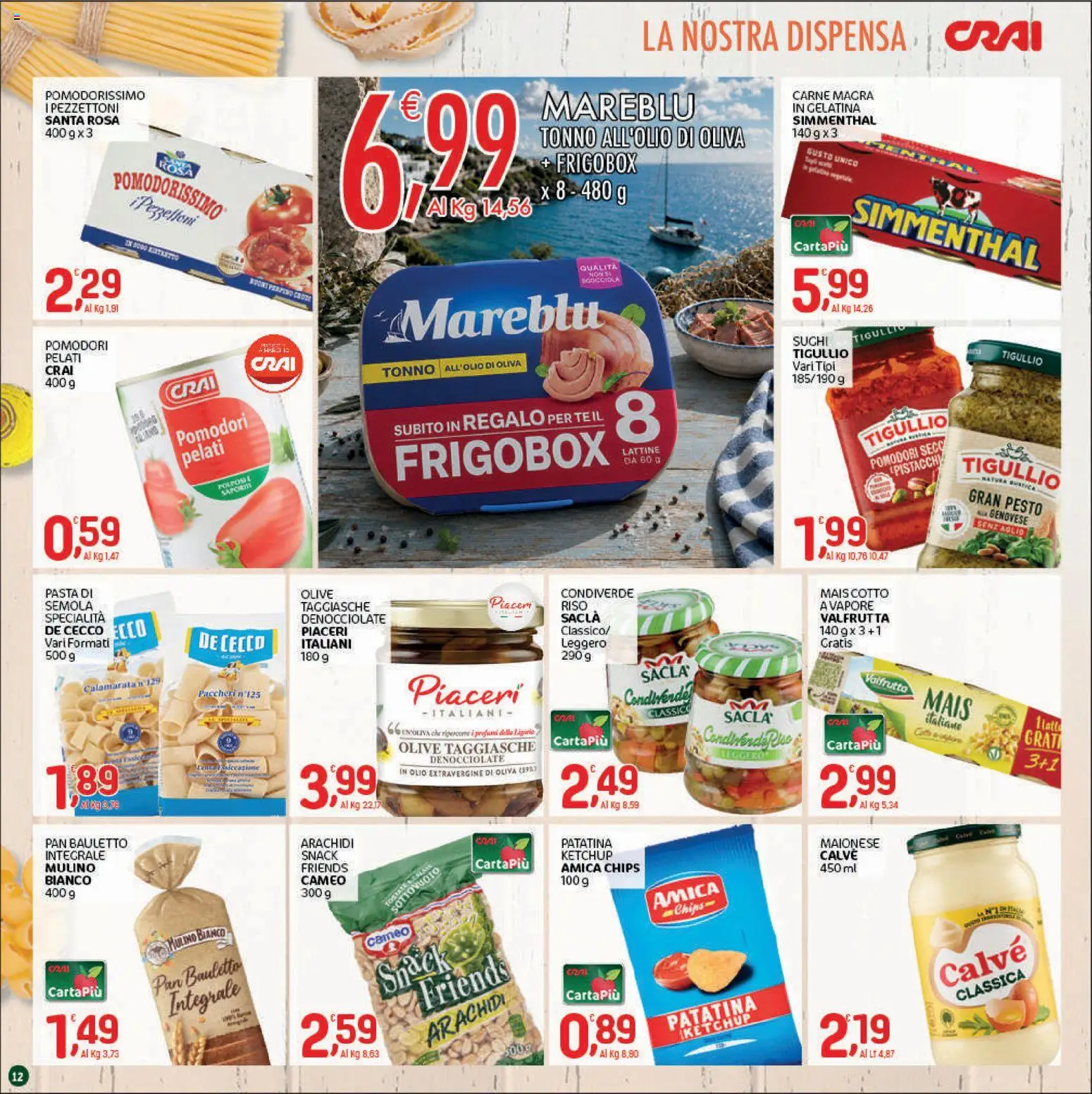 Volantino CRAI del 20/08/2026 | Pagina: 12 | Prodotti: Riso, Tè, Pasta di semola, Olio