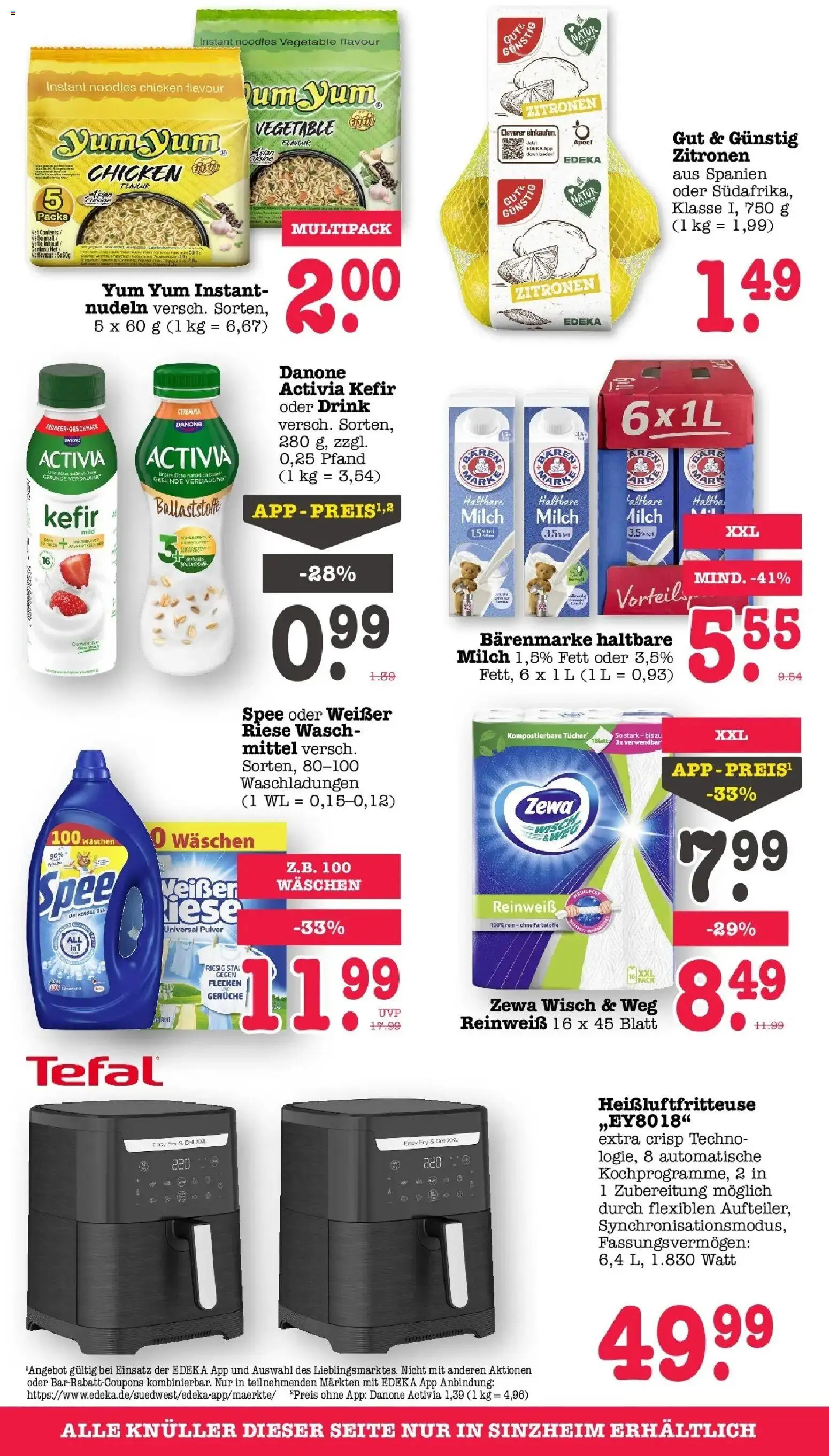 Edeka Prospekt Bühlertal (ab 07.09.2026) » Angebote Online | Seite: 69 | Produkte: Danone activia, Milch, Milch 1,5%, Heißluftfritteuse