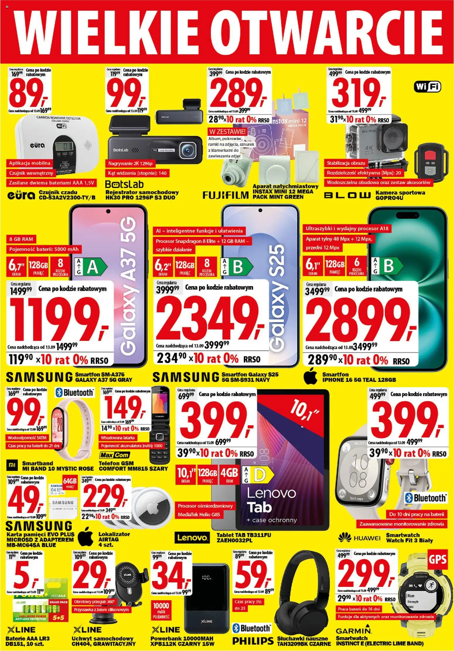 Mediaexpert promocje - Wielkie otwarcie Czaplinek od 03.09.2026 | Strona: 4 | Produkty: Karta, Smartfon, Słuchawki, Baterie
