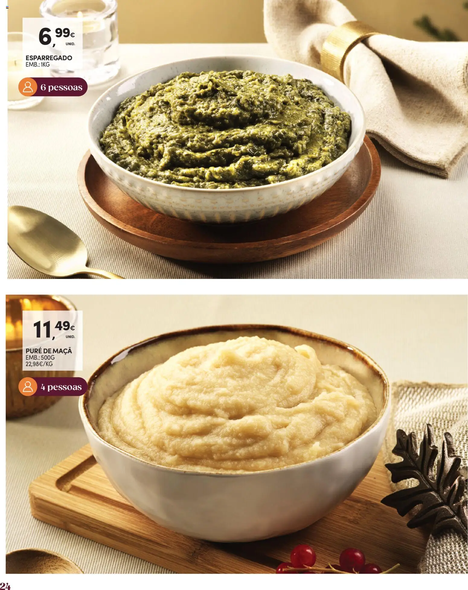 Continente O Natal servido ao nosso jeito │ válido de 27/10/2026 | Página: 24 | Produtos: Purê de maçã, Maça