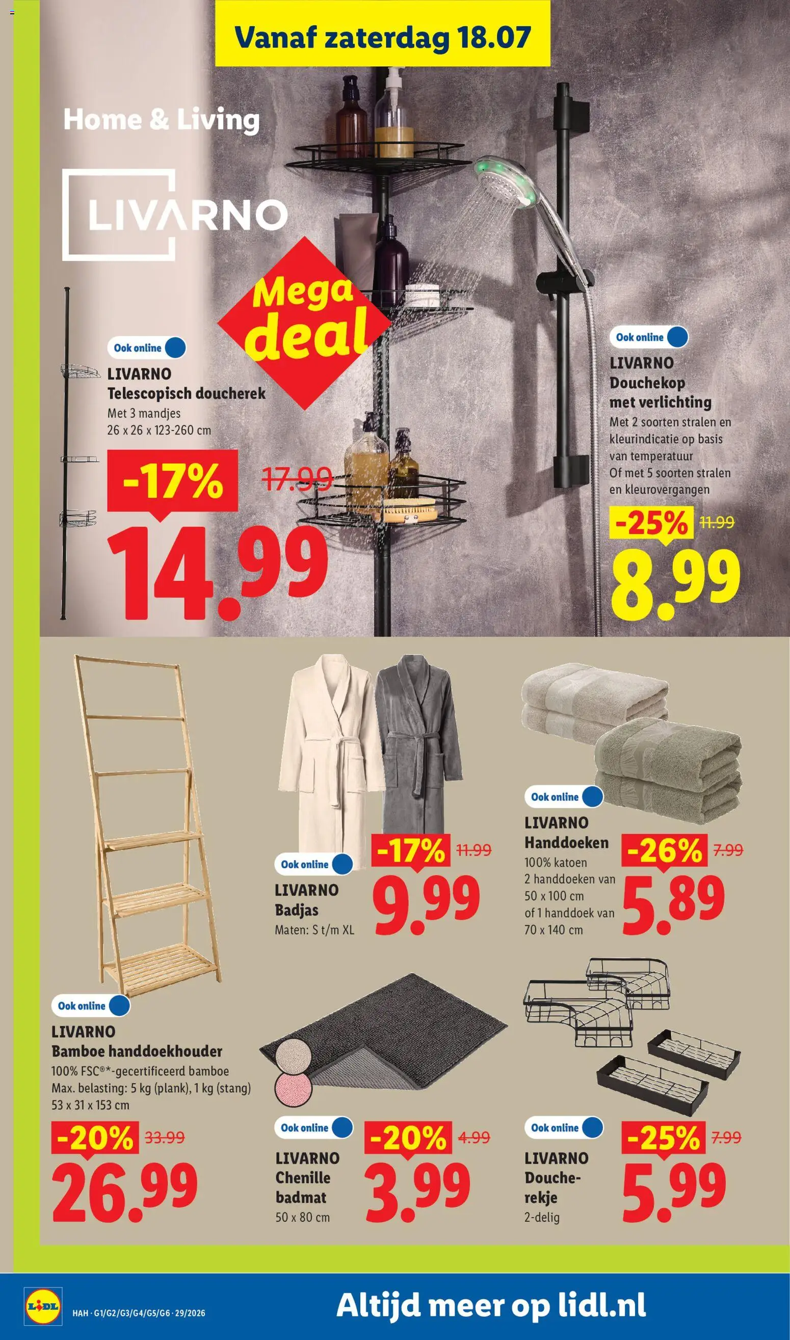 {H1} | Pagina: 39 | Producten: Badjas, Handdoeken, Douche, Verlichting