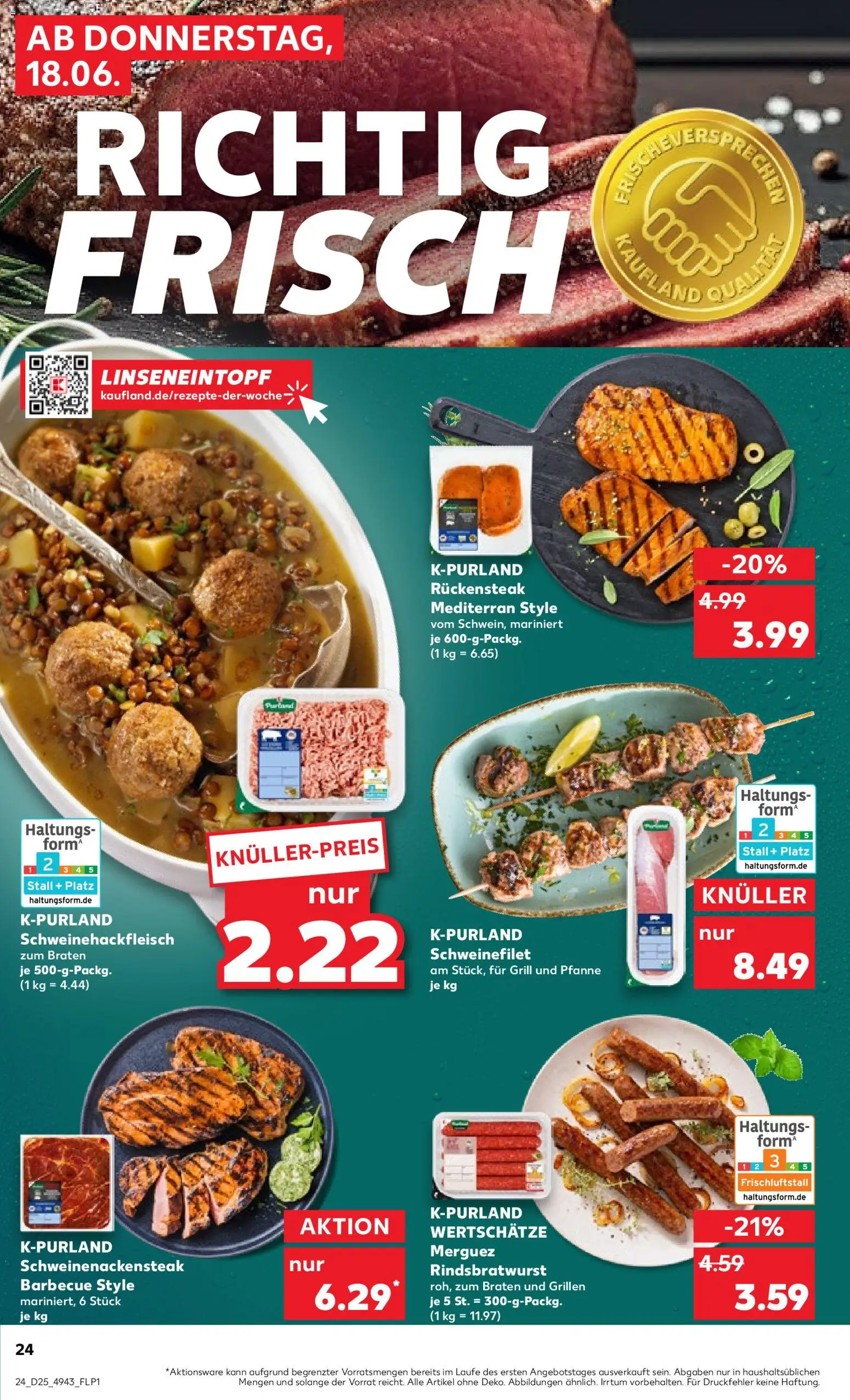 Kaufland Prospekt Köln – gültig ab 18.06.2026 | Seite: 24 | Produkte: Grill, Schweinefilet, Steak