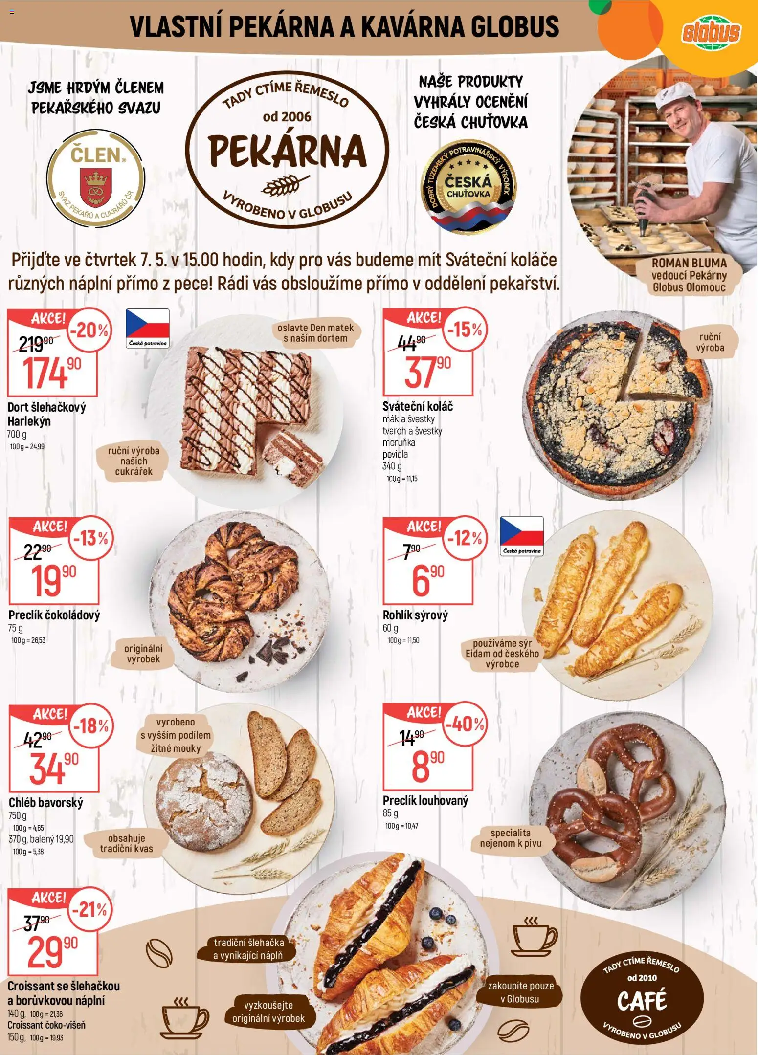 Globus leták - Olomouc od 06.05.2026 | Strana: 6 | Produkty: Švestky, Rohlík, Povidla, Eidam