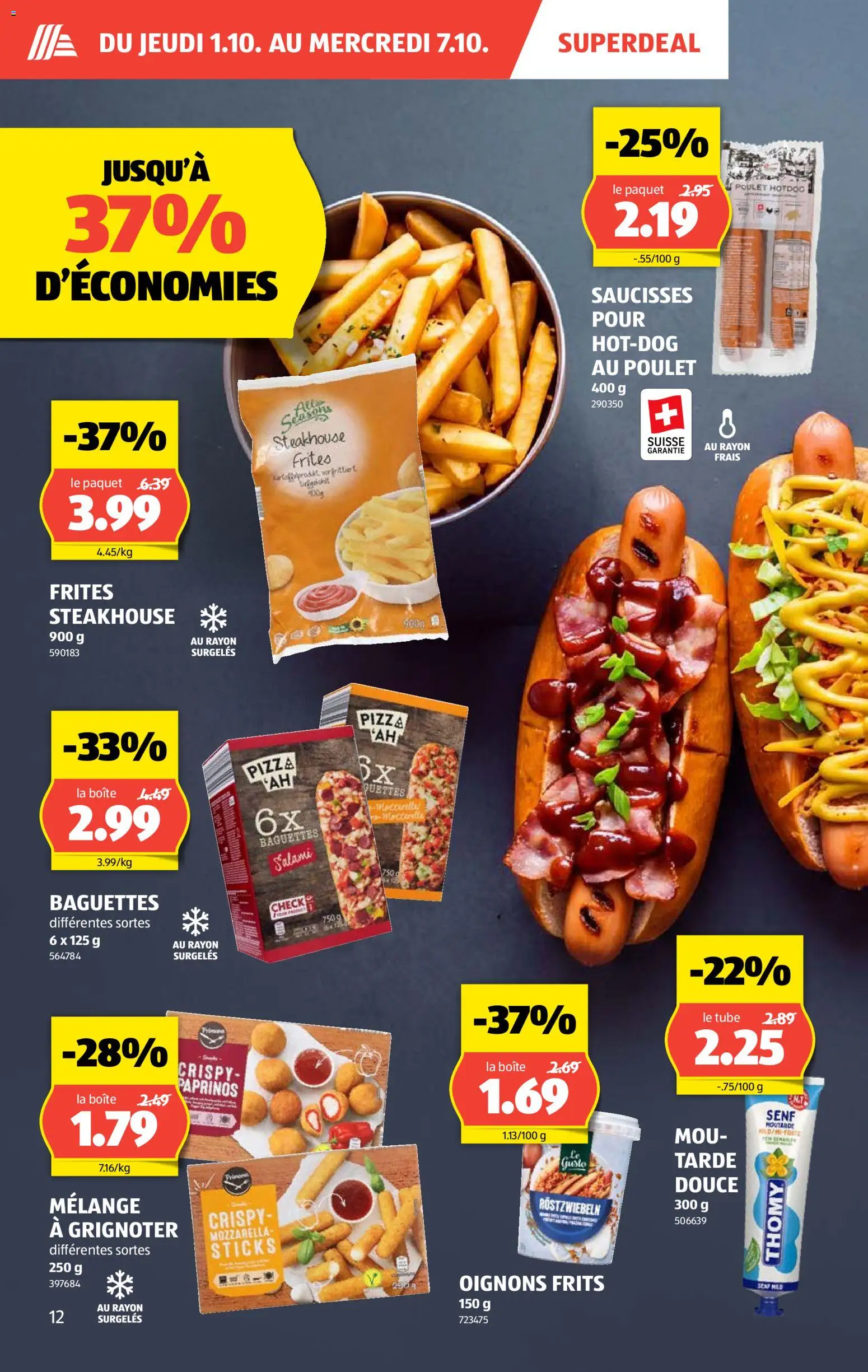 Aldi aktionen FR – gültig ab 01.10.2026 | Seite: 12 | Produkte: Snacks, Salami, Pizza