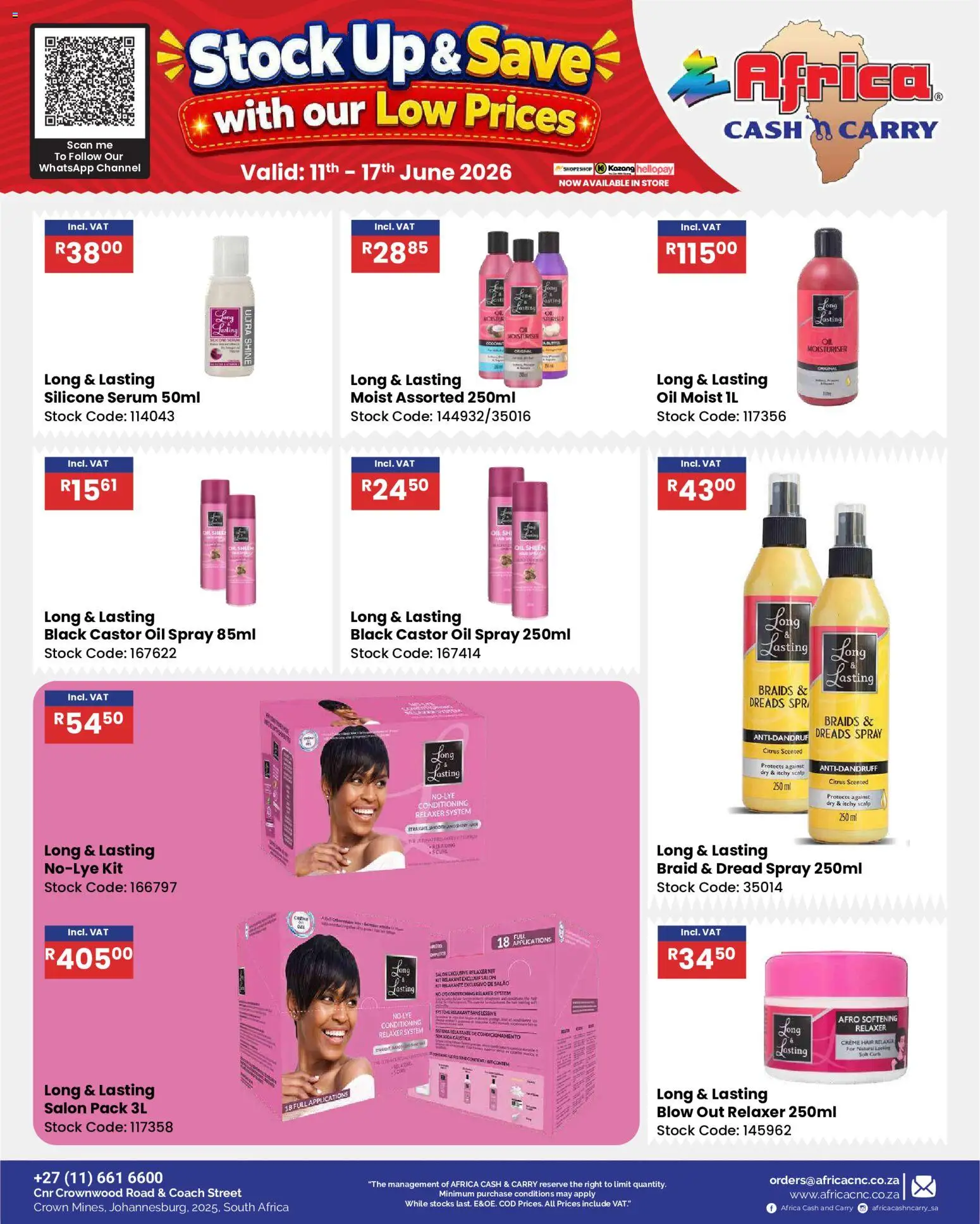 New Africa Cash & Carry catalogue – valid from 11.06.2026 | Page: 57 | Products: Art, Braids, Oil, Stock