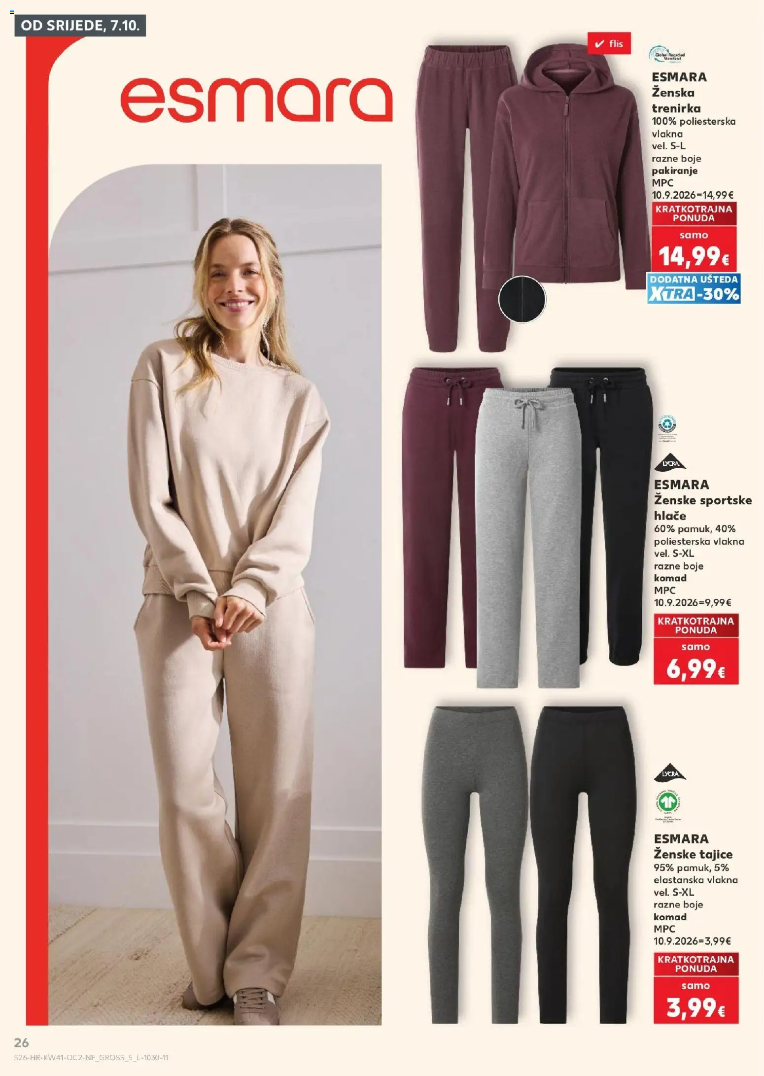 Kaufland katalog | vrijedi od 07.10.2026 | Stranica: 26 | Proizvodi: Hlače, Tajice, Trenirka