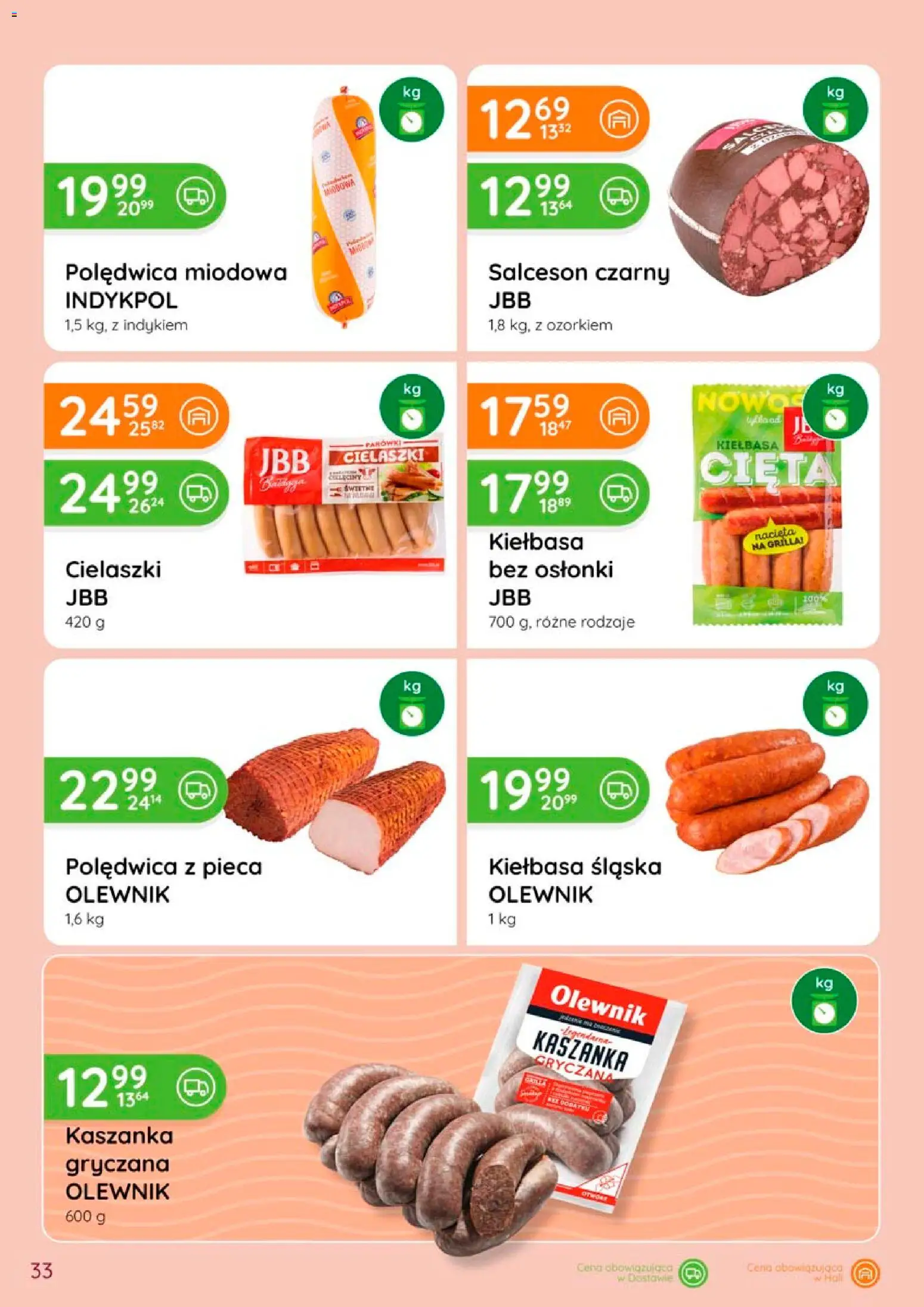 Eurocash gazetka od 28.05.2026 | Strona: 33 | Produkty: Kiełbasa, Parówki, Kaszanka, Kiełbasa śląska