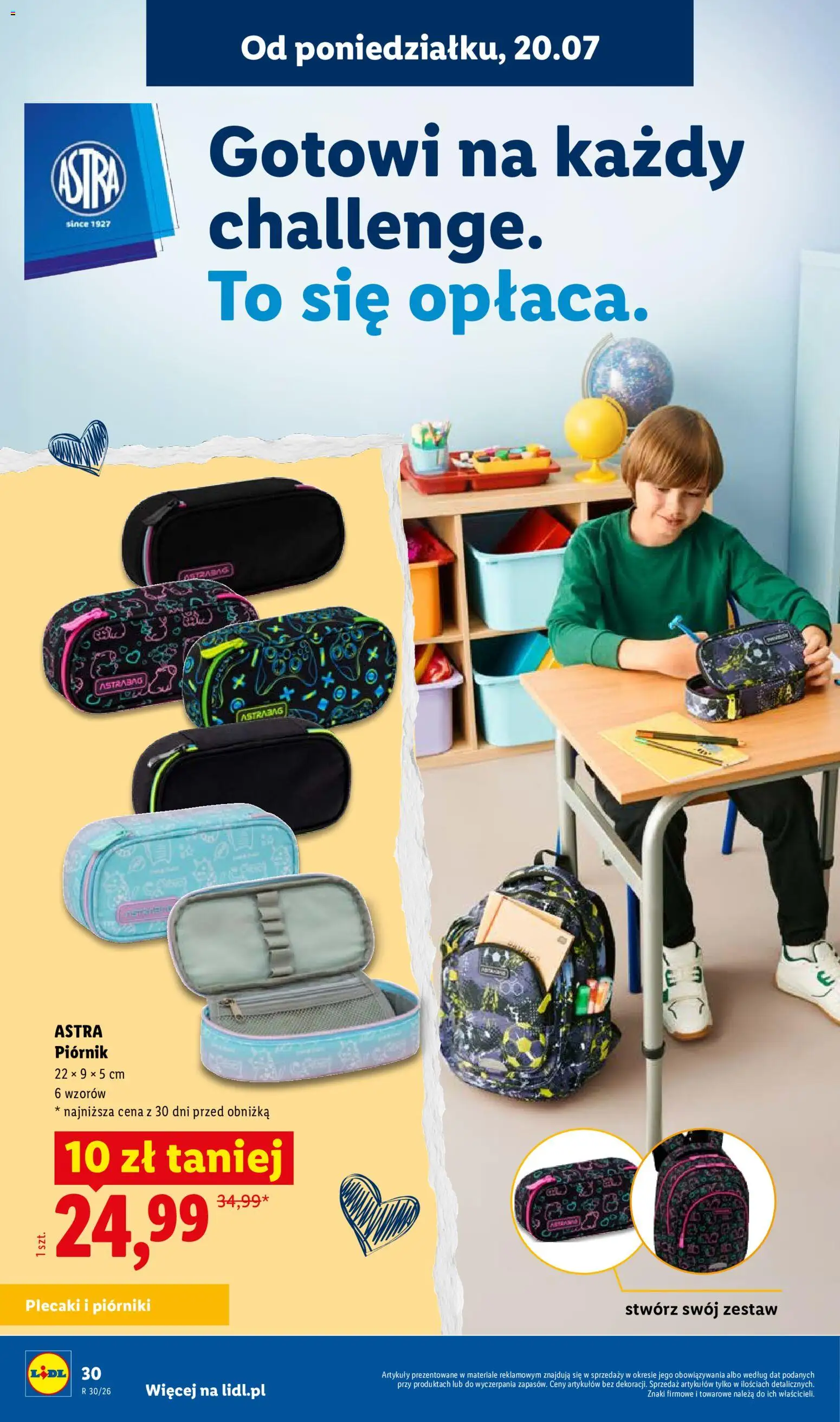Lidl Katalog od 09.07.2026 | Strona: 30 | Produkty: Plecaki, Piórnik