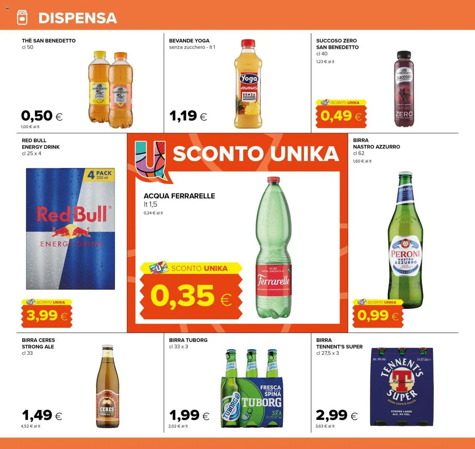 Volantino Tigre del 10/08/2026 | Pagina: 12 | Prodotti: Birra Tuborg, Tennent's Super, Zucchero, Ananas