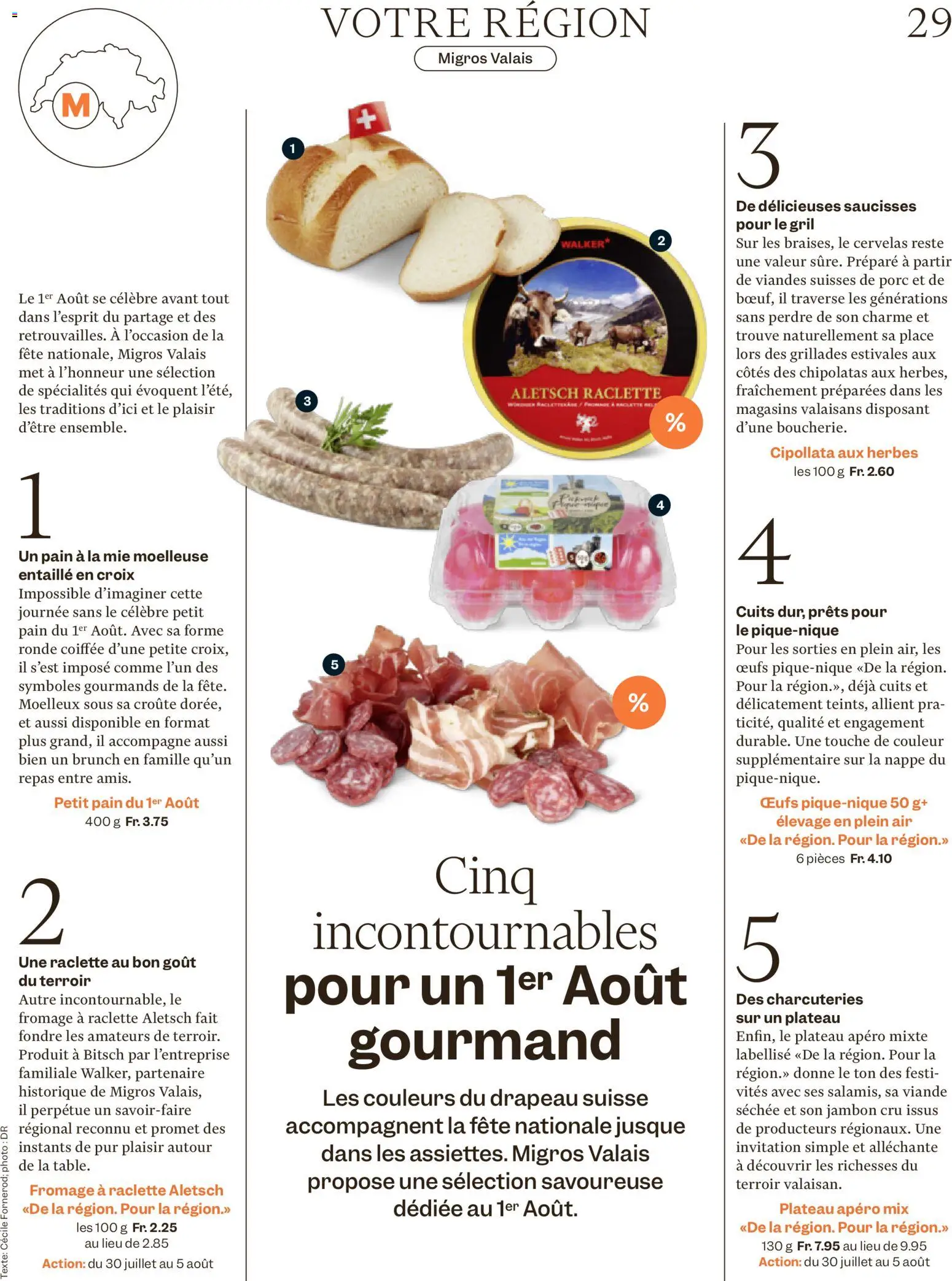 Migros aktionen Magazine FR – gültig ab 29.07.2026 | Seite: 29 | Produkte: Raclette