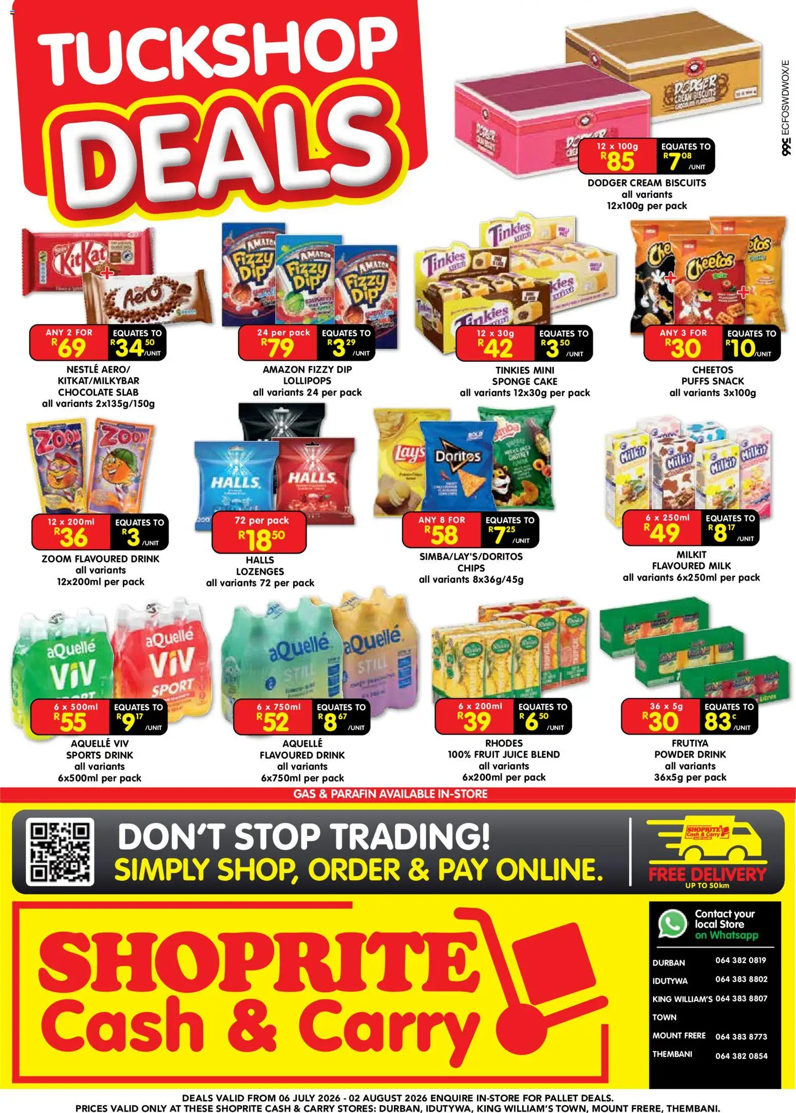 New Shoprite catalogue – valid from 06/07/2026 | Page: 1 | Products: Cake, Chocolate, Chips, Fruit