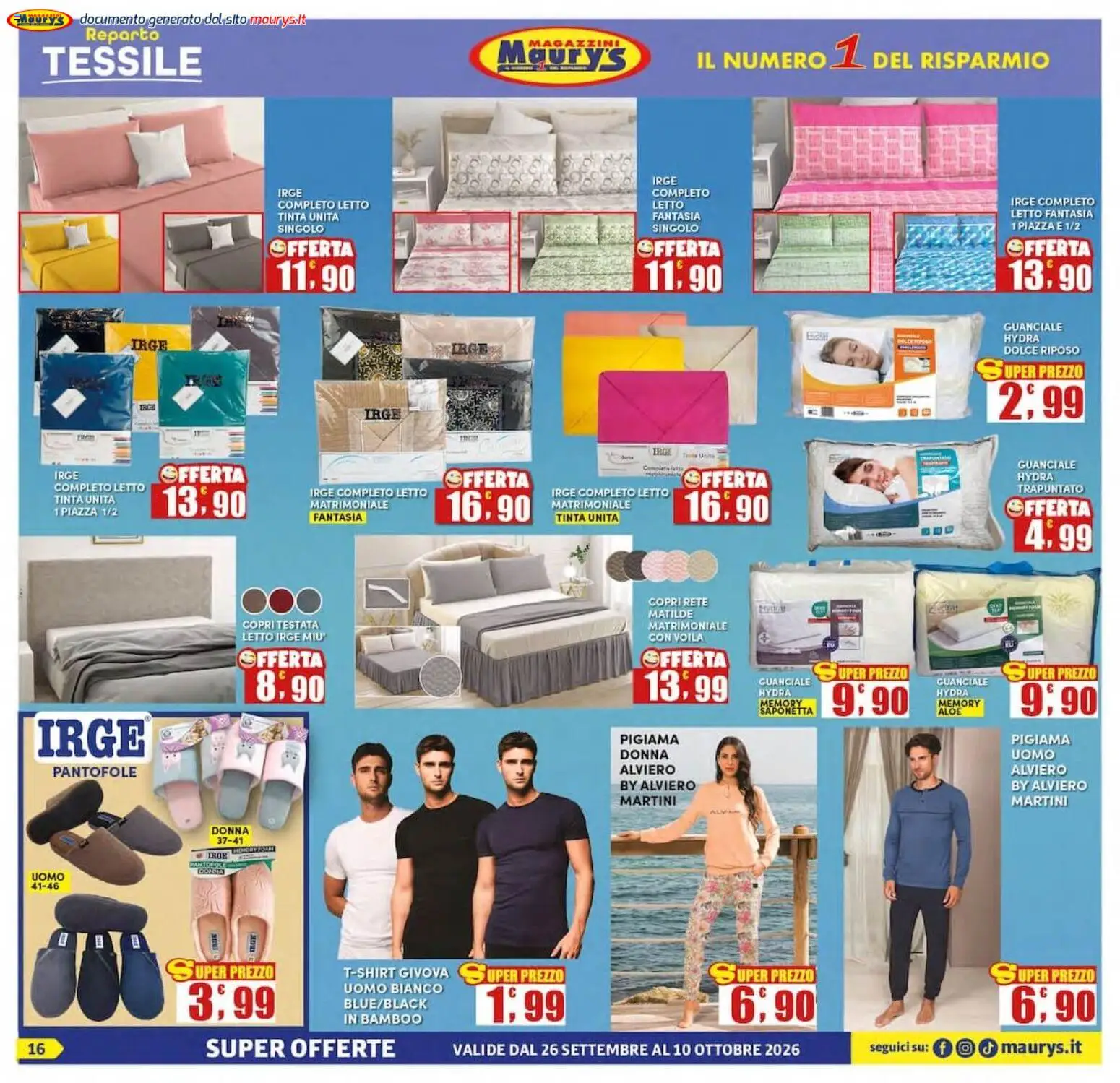 Volantino Maury's del 26/09/2026 | Pagina: 16
