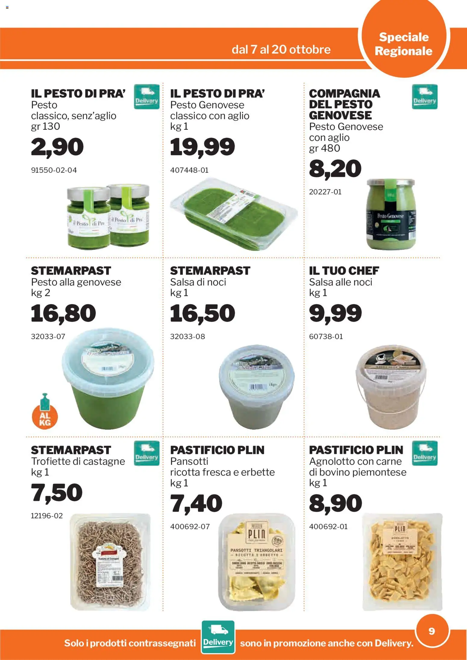 Volantino Sogegross del 07/10/2026 | Pagina: 9 | Prodotti: Bovino, Salsa, Aglio, Pesto
