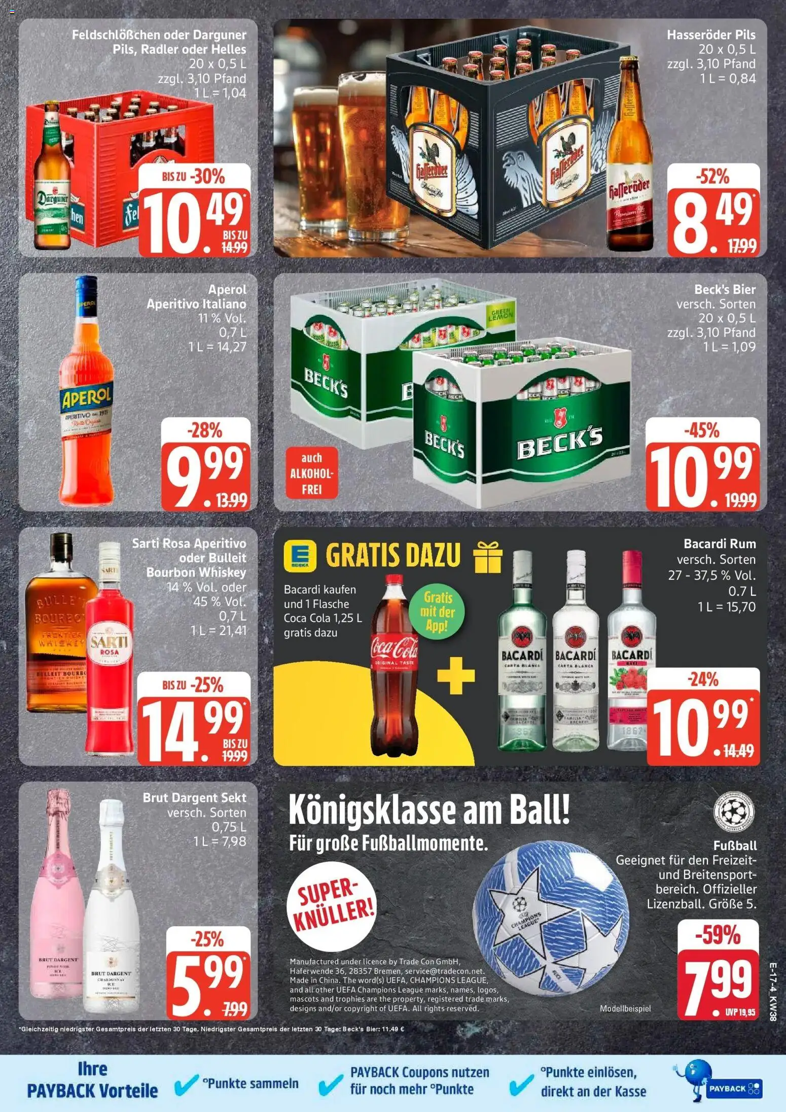 Edeka Prospekt Neuruppin (ab 14.09.2026) » Angebote Online | Seite: 23 | Produkte: Coca cola, Bier, Brut dargent, Bourbon