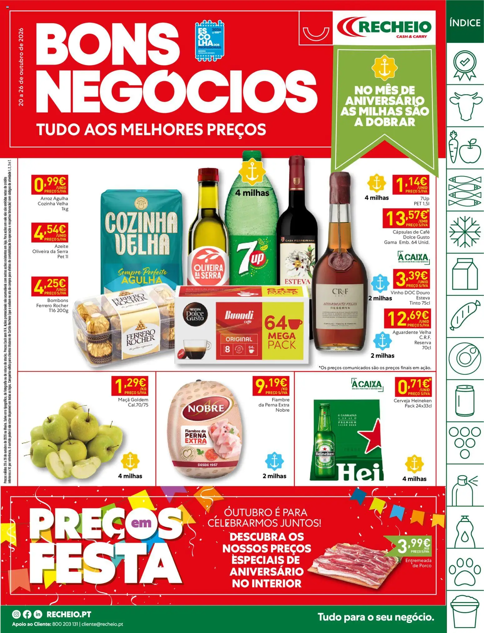 Recheio folheto Madeira │ válido de 20/10/2026 | Página: 1 | Produtos: Café, Maça, Vinho, Arroz