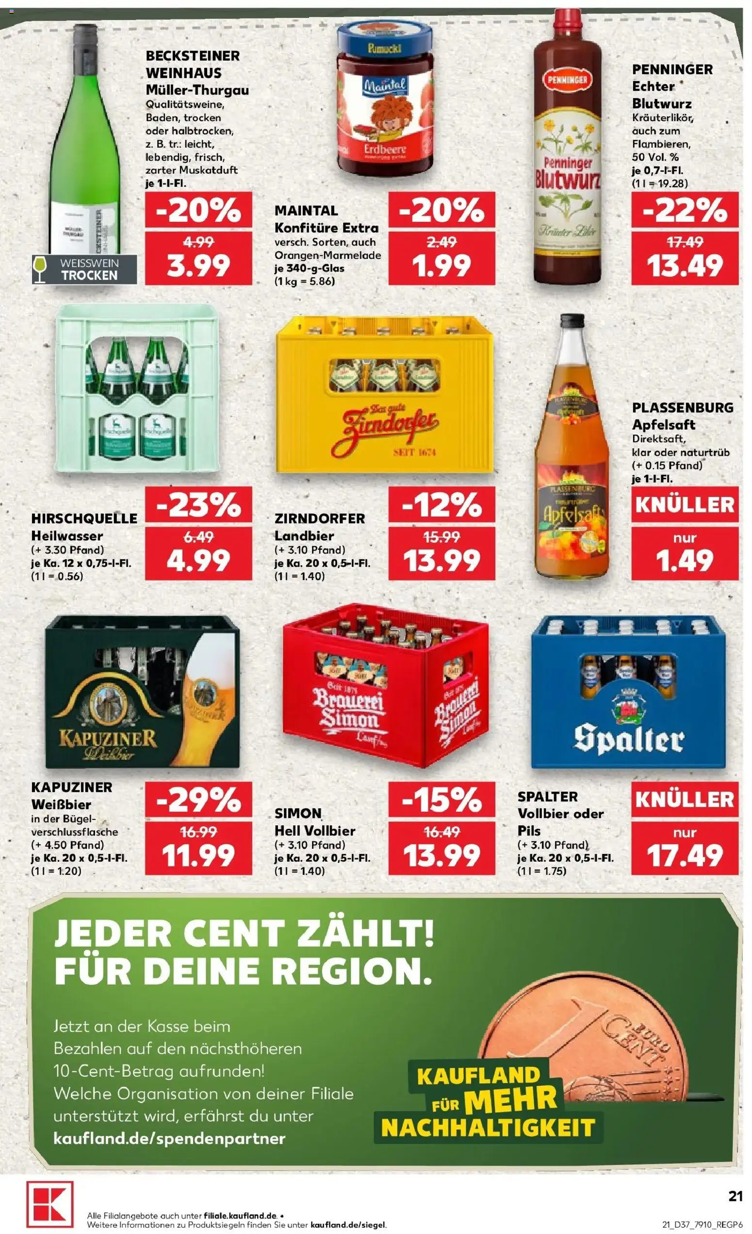 Prospekt Kaufland ab 10.09.2026 » Angebote Online zum Blättern | Seite: 21 | Produkte: Weißwein, Weißbier, Pils, Apfelsaft