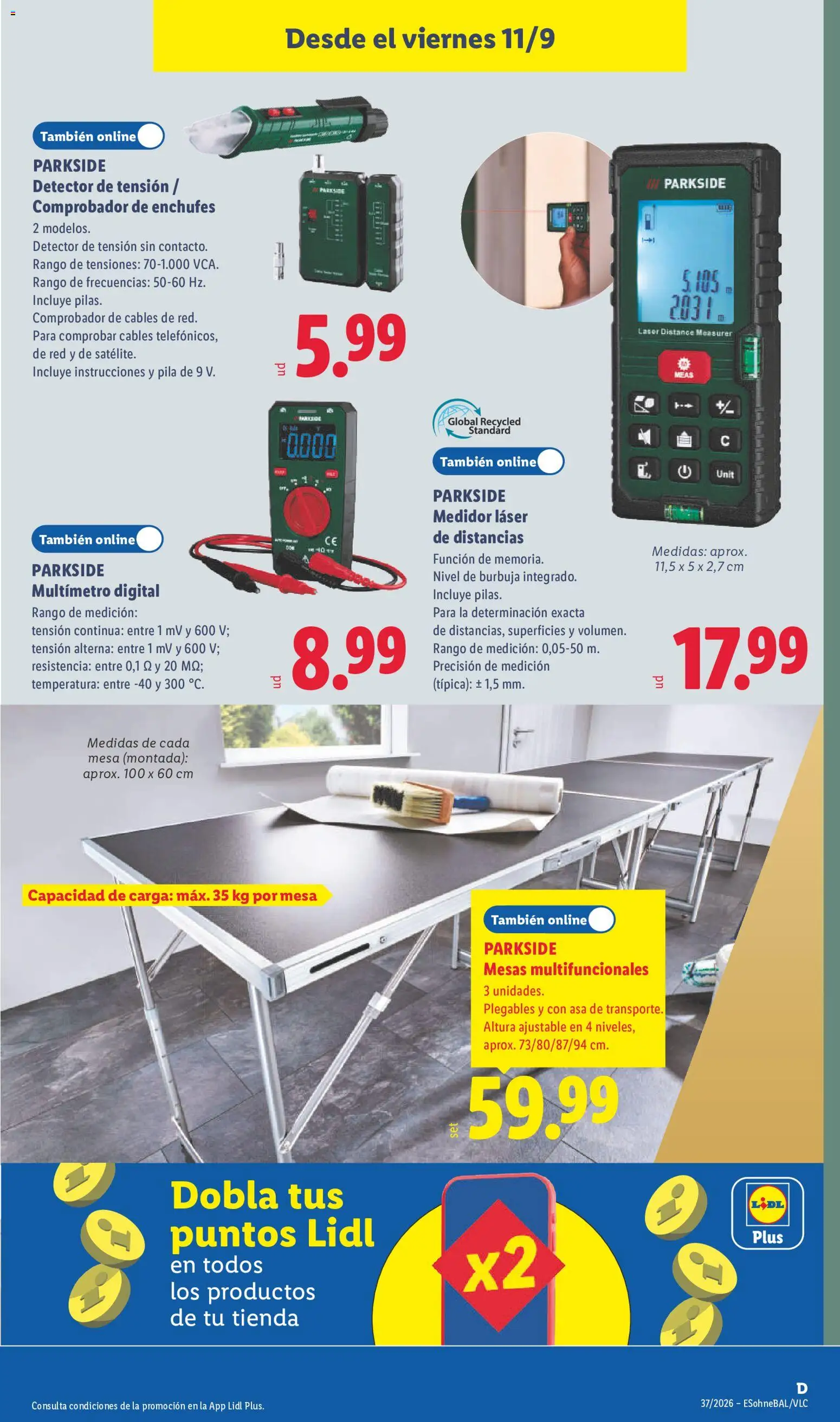 Lidl folleto de bazar │ válido desde el 07/09/2026 | Página: 17 | Productos: Mesa