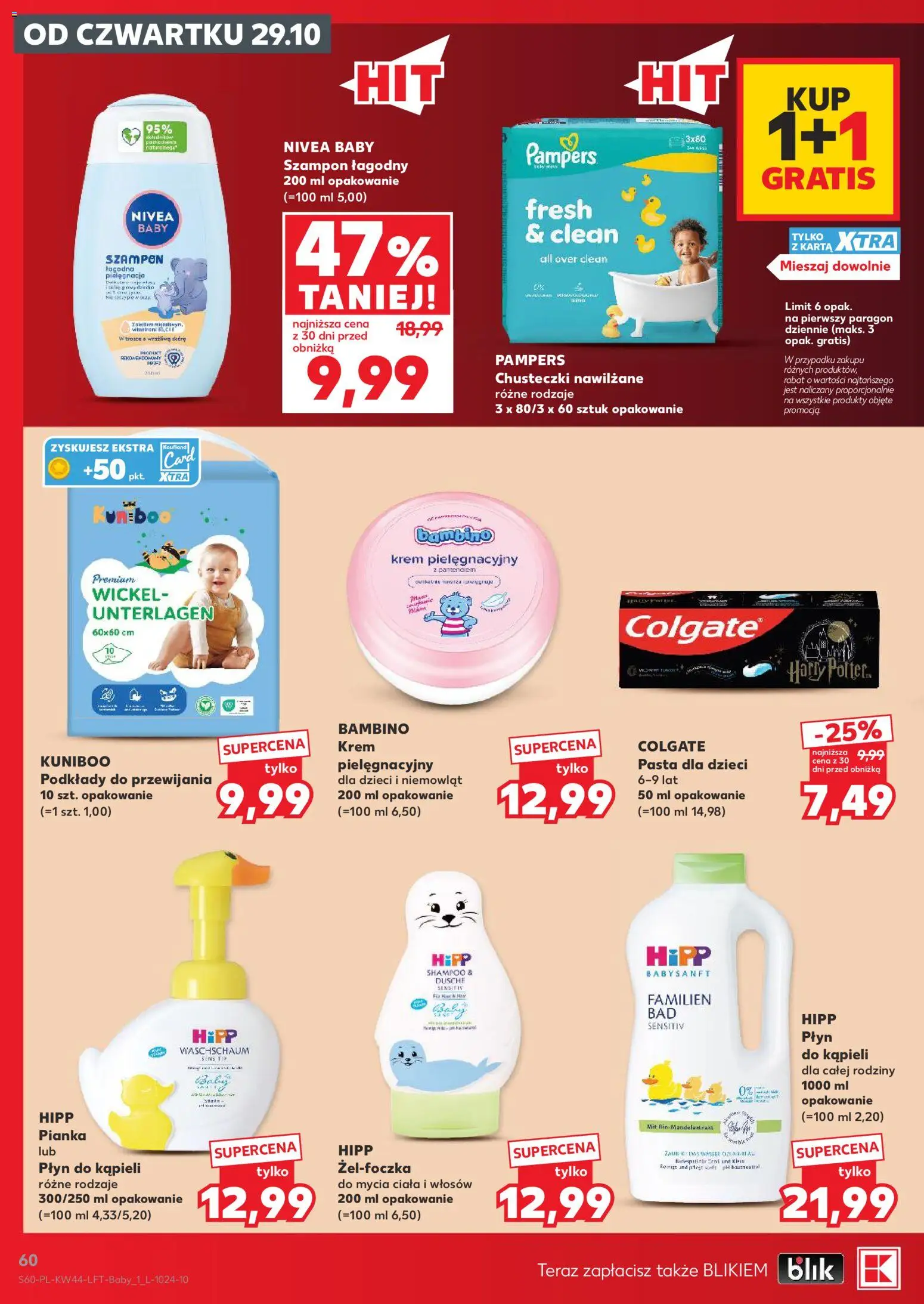 Kaufland Polsko leták od 29.10.2026 | Strana: 60 | Produkty: Nivea, Krém, Pampers, Hipp