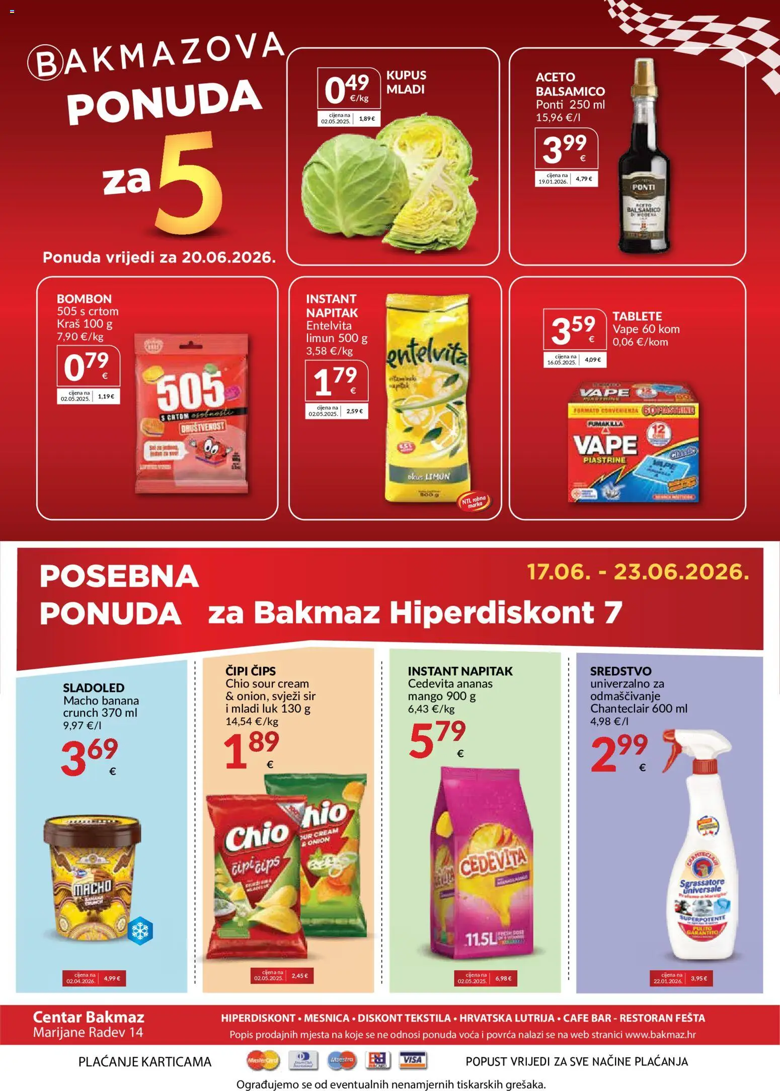 Bakmaz katalog | vrijedi od 17.06.2026 | Stranica: 8 | Proizvodi: Sir, Čips, Svježi sir, Balsamico