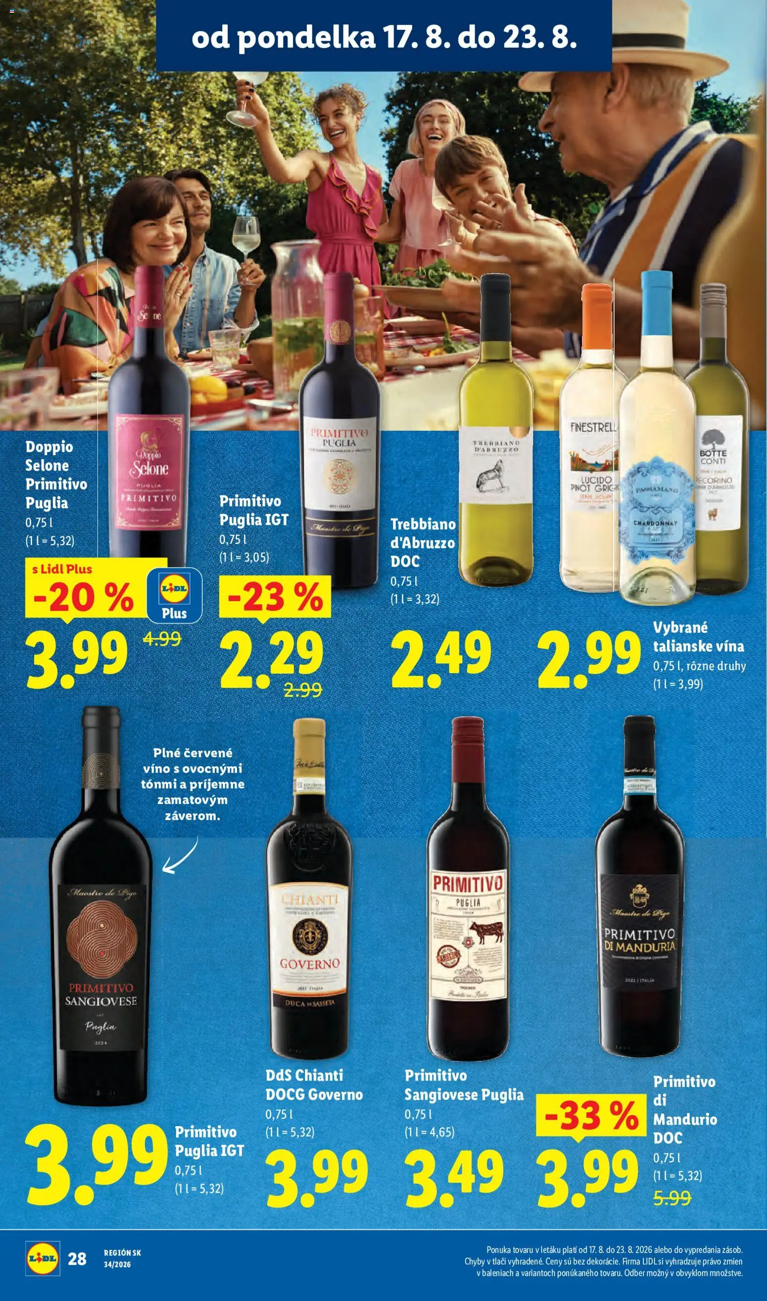 Nové Lidl akcie – leták je platný od 17.08.2026 | Strana: 34 | Produkty: Víno, Červené víno