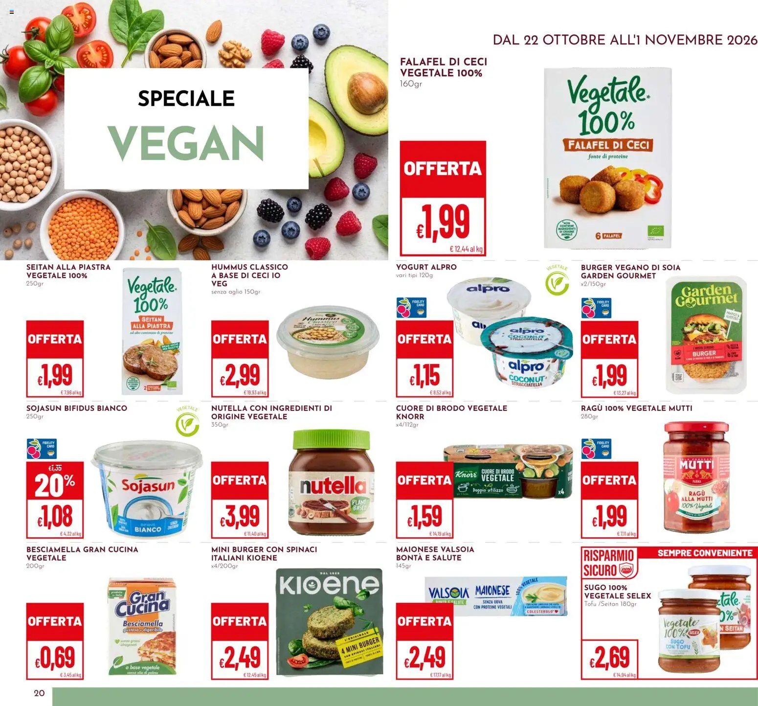 Volantino Pan del 22/10/2026 | Pagina: 20 | Prodotti: Vegan, Uova, Tofu, Sugo