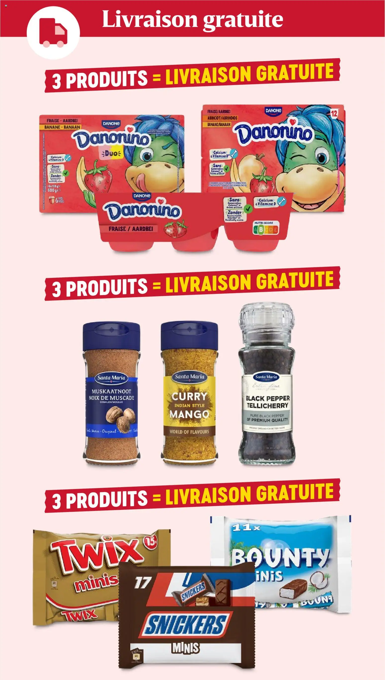 {H1} | Pagina: 2 | Producten: Twix, Snickers, Mango, Banaan
