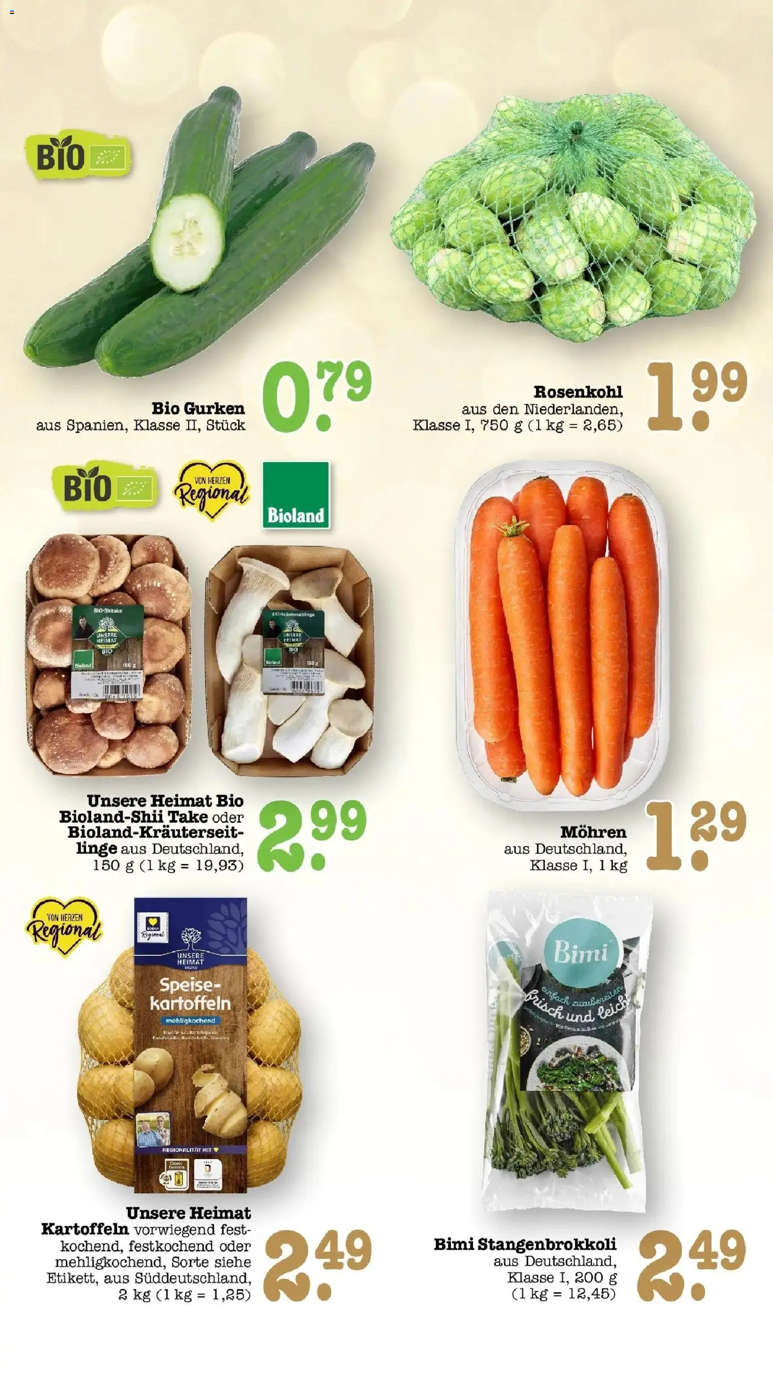 Edeka Prospekt Bühlertal (ab 05.10.2026) » Angebote Online | Seite: 29 | Produkte: Mohren, Kartoffeln, Gurken
