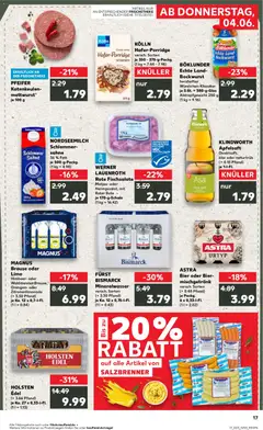 KLINDWORTH Apfelsaft, Direktsaft, klar oder naturtrüb (+ 0.15 Pfand) je 1-I-FI. ab 04.06.2026 gültig | Seite: 17