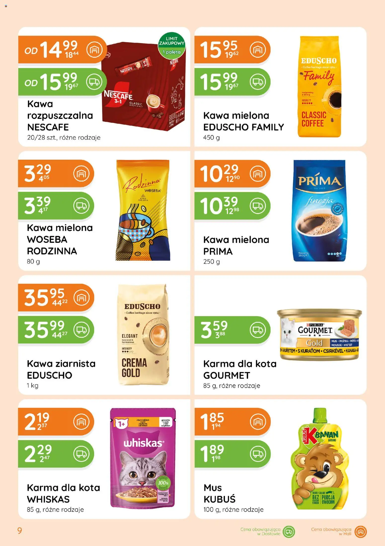 Eurocash gazetka - Ofensywa Spożywcza od 03.09.2026 | Strona: 9 | Produkty: Nescafe, Kawa, Karma, Kawa mielona