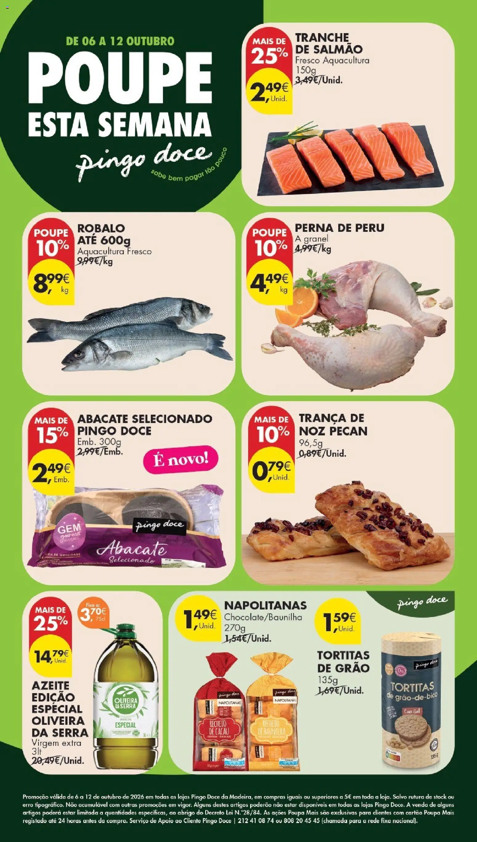 Pingo Doce folheto Poupe Esta Semana Madeira │ válido de 06/10/2026 | Página: 32 | Produtos: Azeite, Peru, Sal, Salmão