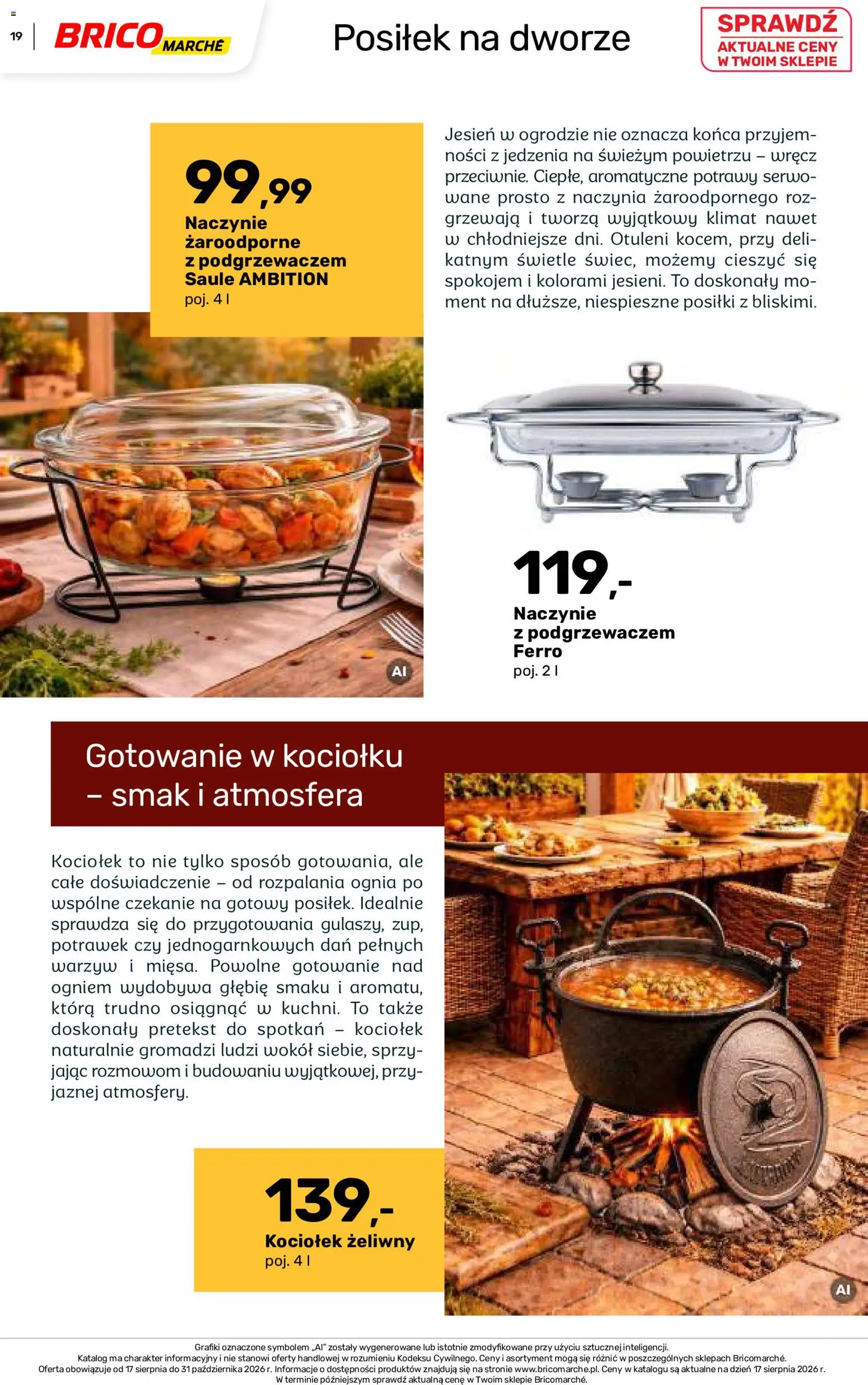 Brico Marché gazetka - Jesienne Inspiracje od 17.08.2026 | Strona: 19 | Produkty: Naczynia, Róż