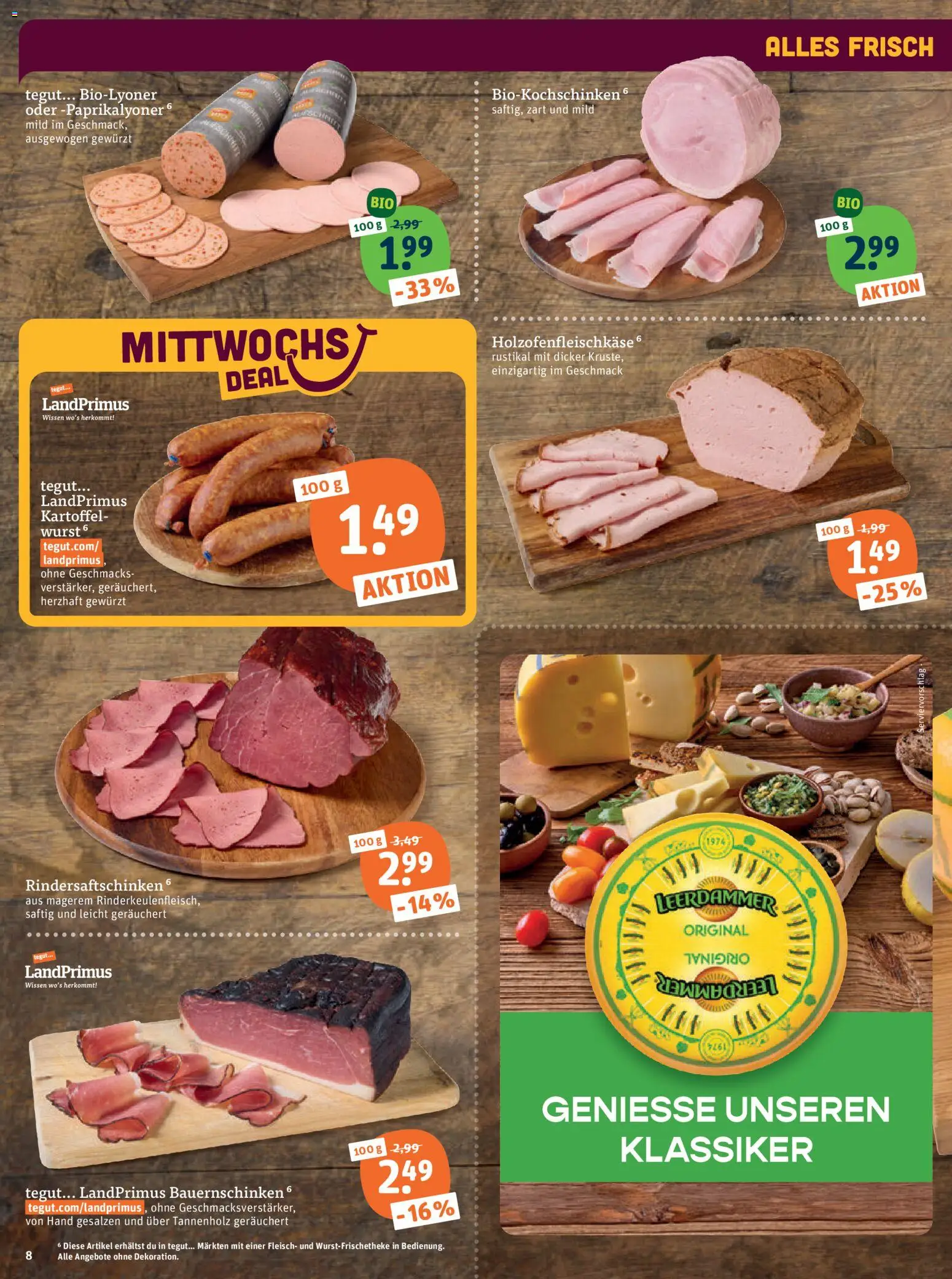 Tegut Prospekt – gültig ab 26.05.2026 | Seite: 10 | Produkte: Leerdammer, Wurst, Fleisch