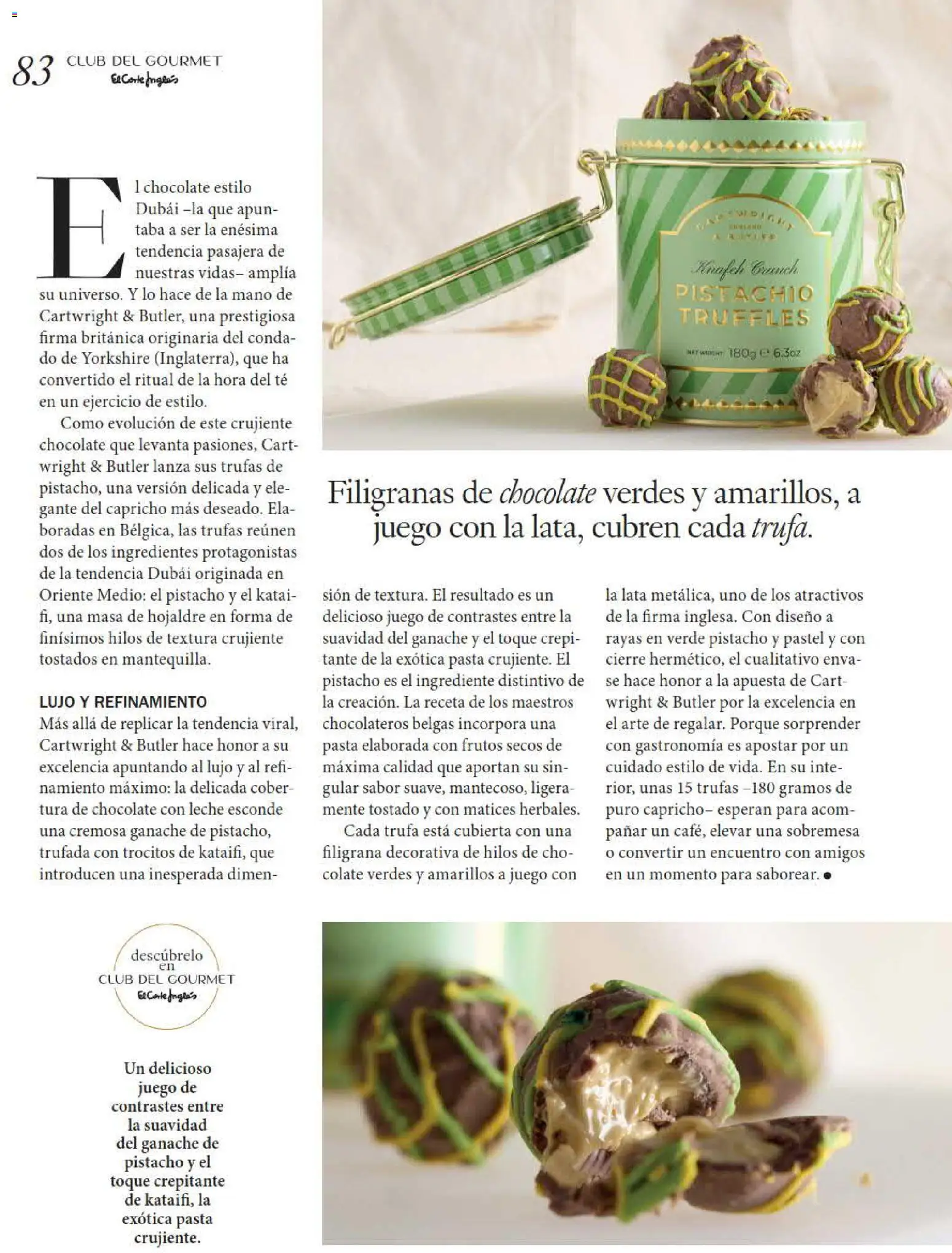 El Corte Inglés Gourmet Magazine │ válido desde el 01/10/2026 | Página: 83 | Productos: Ingredientes, Leche, Chocolate, Chocolate con leche