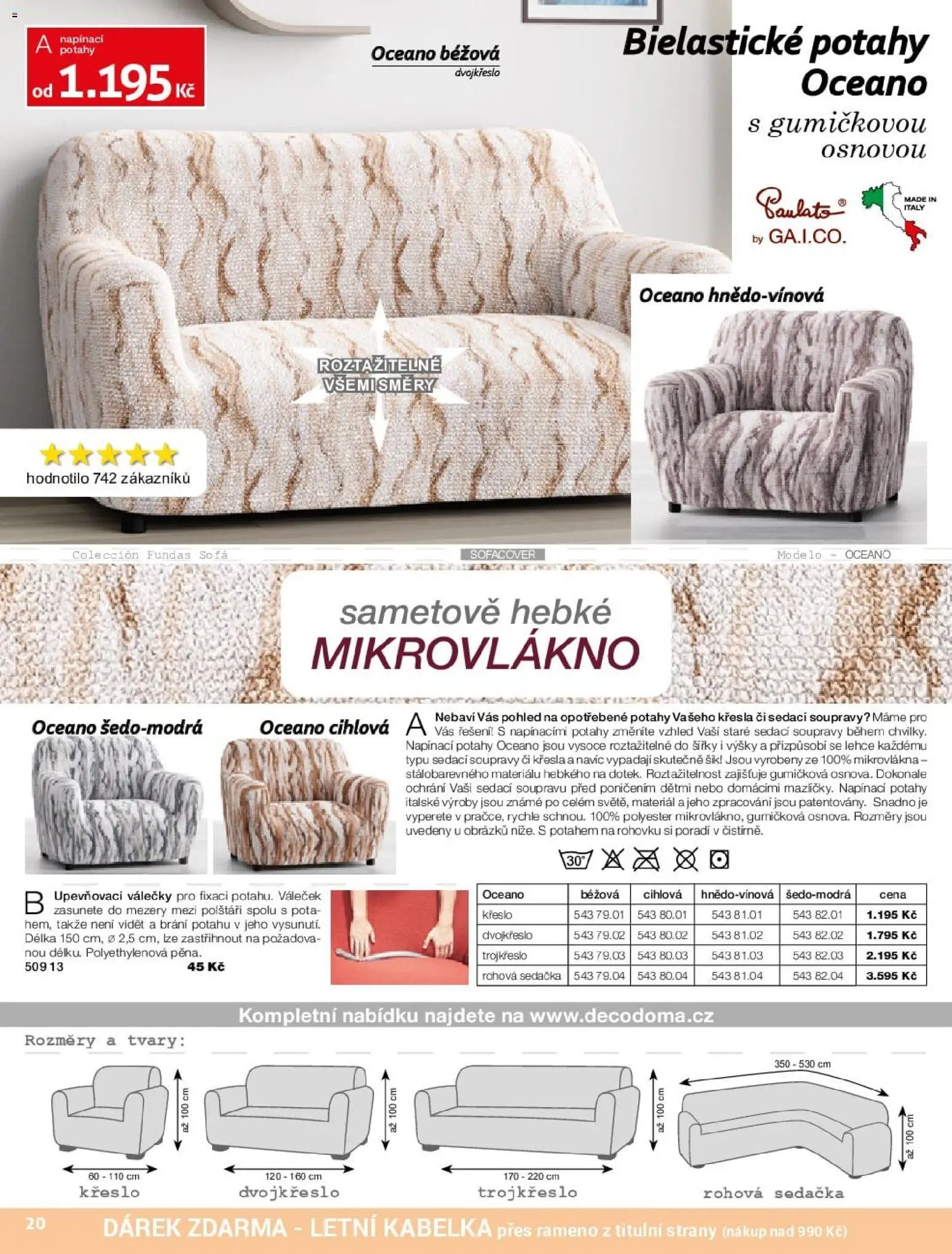 Decodoma katalog Jaro 2026 od 30.03.2026 | Strana: 20 | Produkty: Kabelka, Sedačka, Křeslo, Váleček