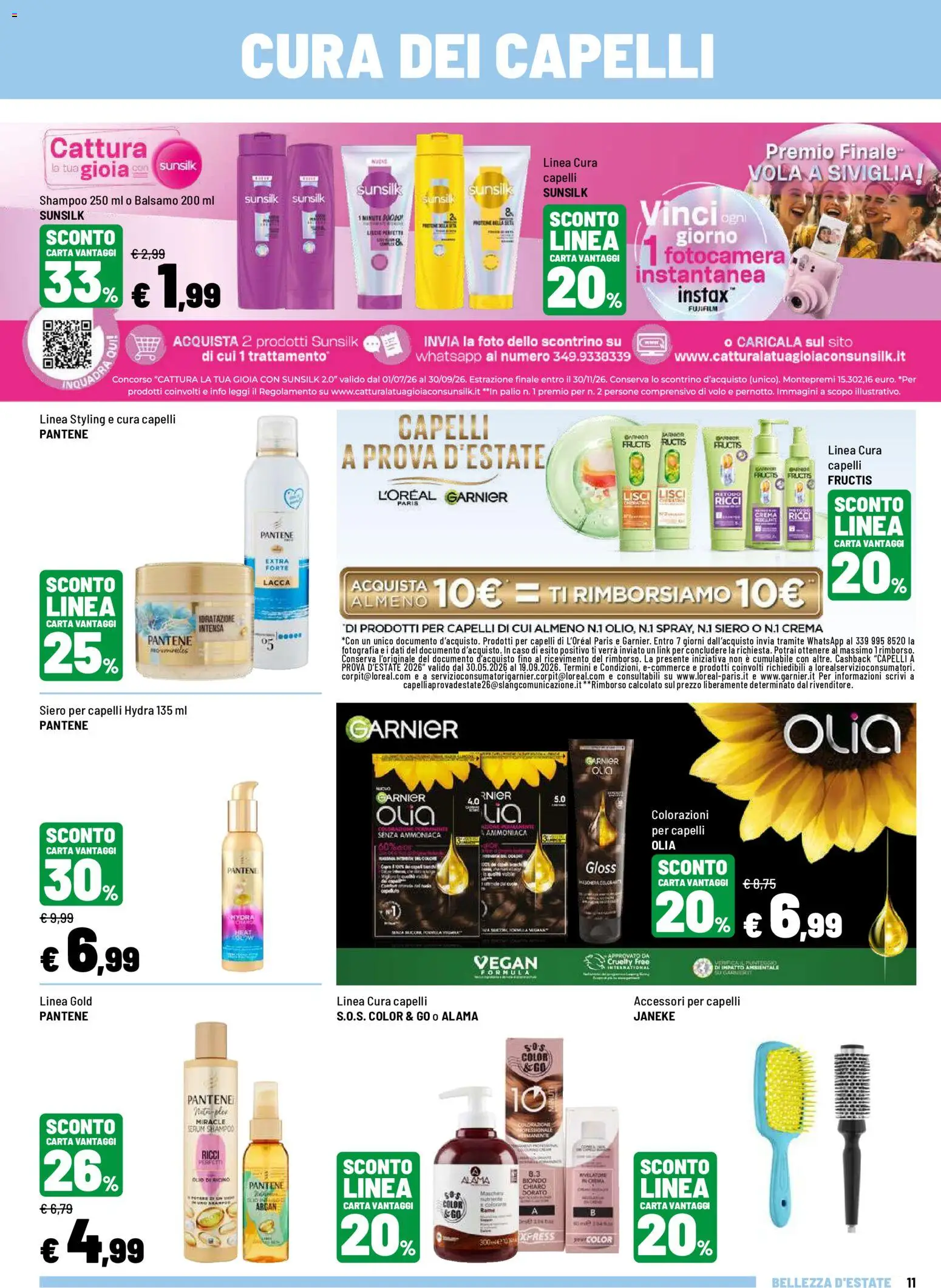 Volantino Iper del 03/07/2026 | Pagina: 11 | Prodotti: Shampoo, Balsamo, Crema, Lacca