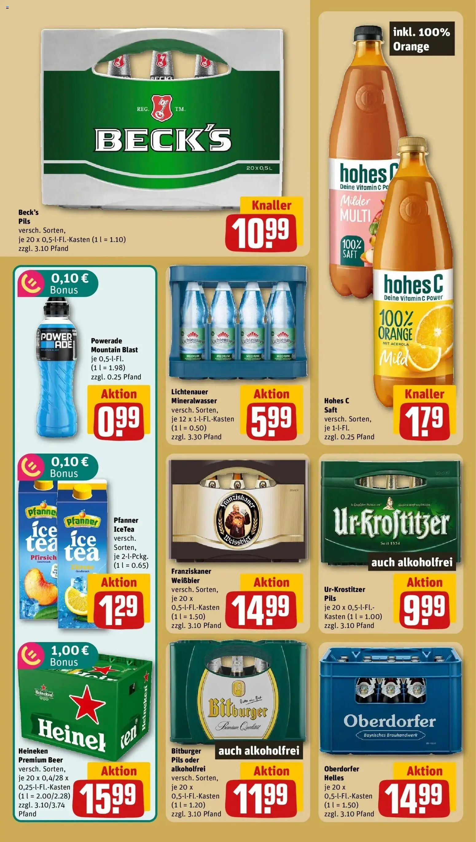 REWE Prospekt ab 31.08.2026 zum Blättern » Angebote | Seite: 22 | Produkte: Pils, Mineralwasser, Powerade, Saft