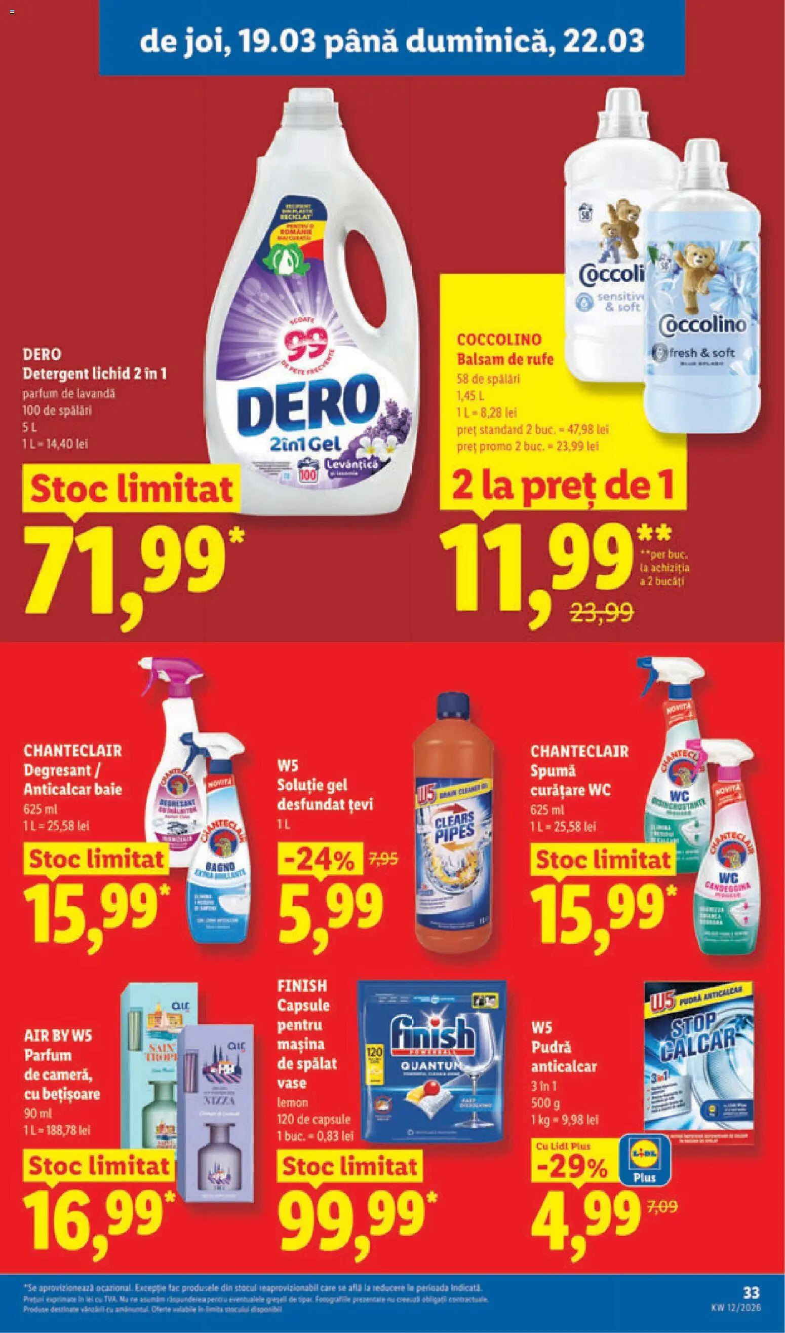 Noul catalog Lidl – valabil de la 16.03.2026 | Pagină: 33 | Produse: Mașină De Spălat, Parfum, Balsam, Detergent