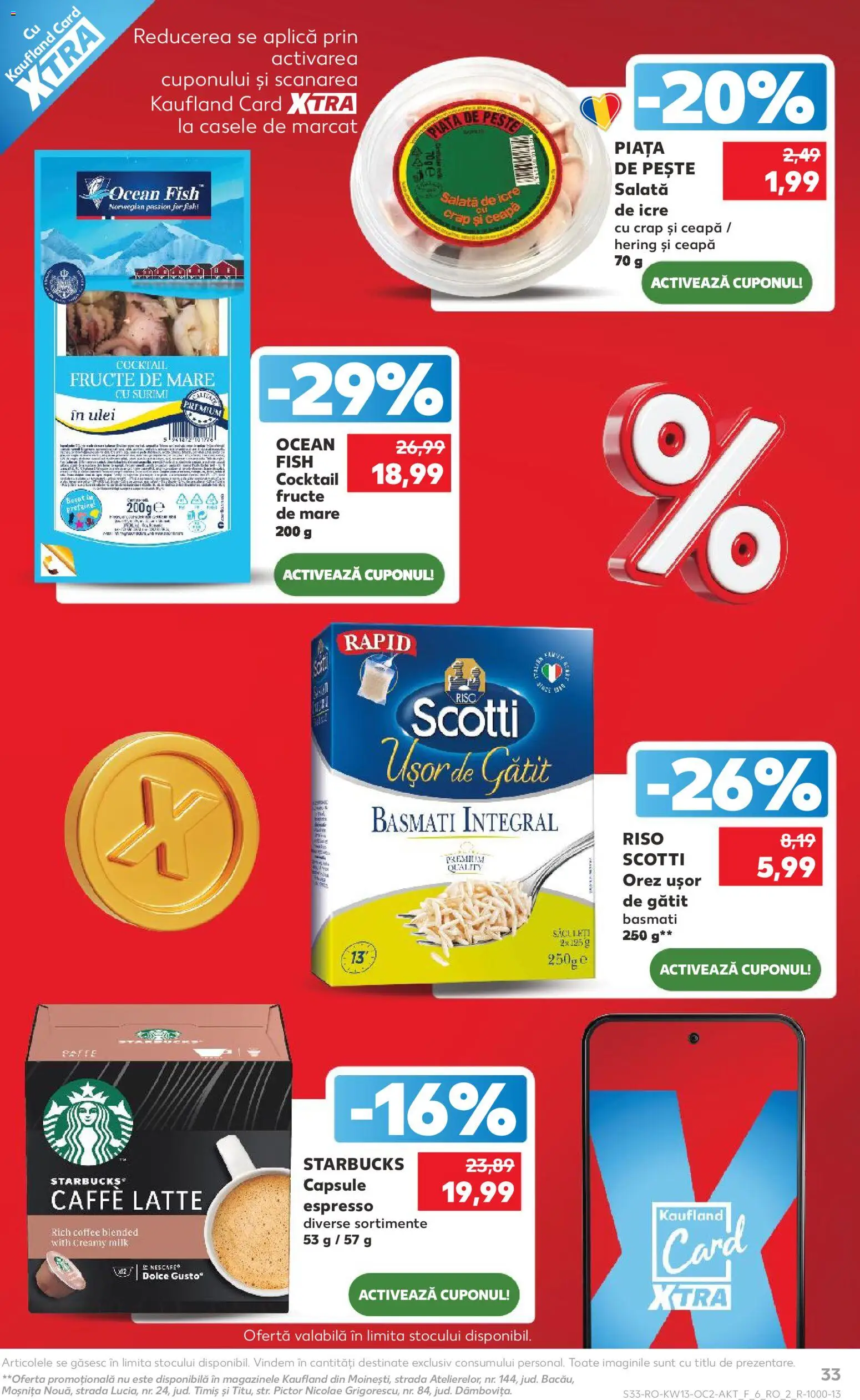 Noul catalog Kaufland – valabil de la 25.03.2026 | Pagină: 33 | Produse: Ulei, Orez, Pește, Ceapă