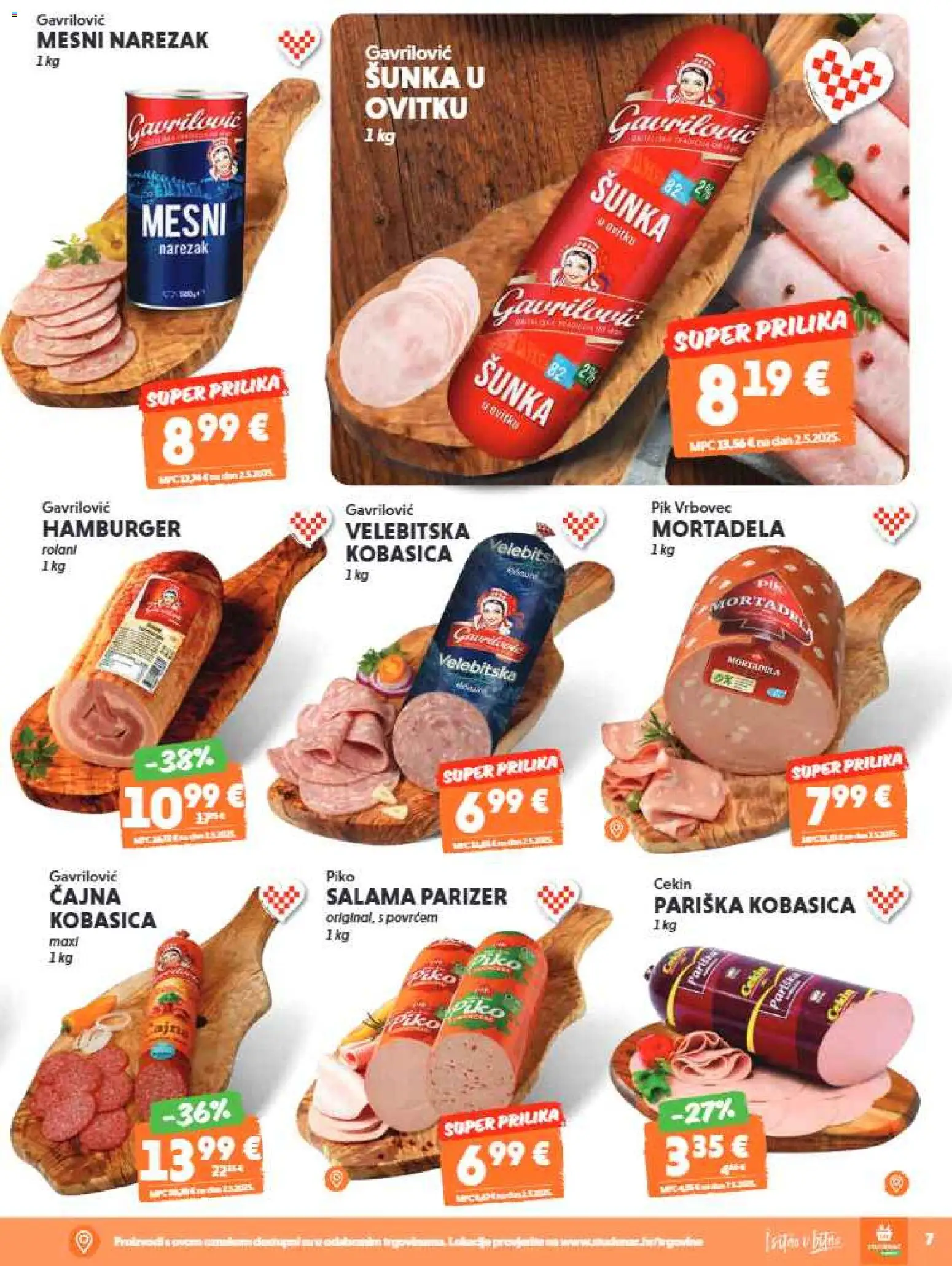 Studenac katalog | vrijedi od 15.07.2026 | Stranica: 7 | Proizvodi: Šunka, Narezak, Kobasica, Parizer