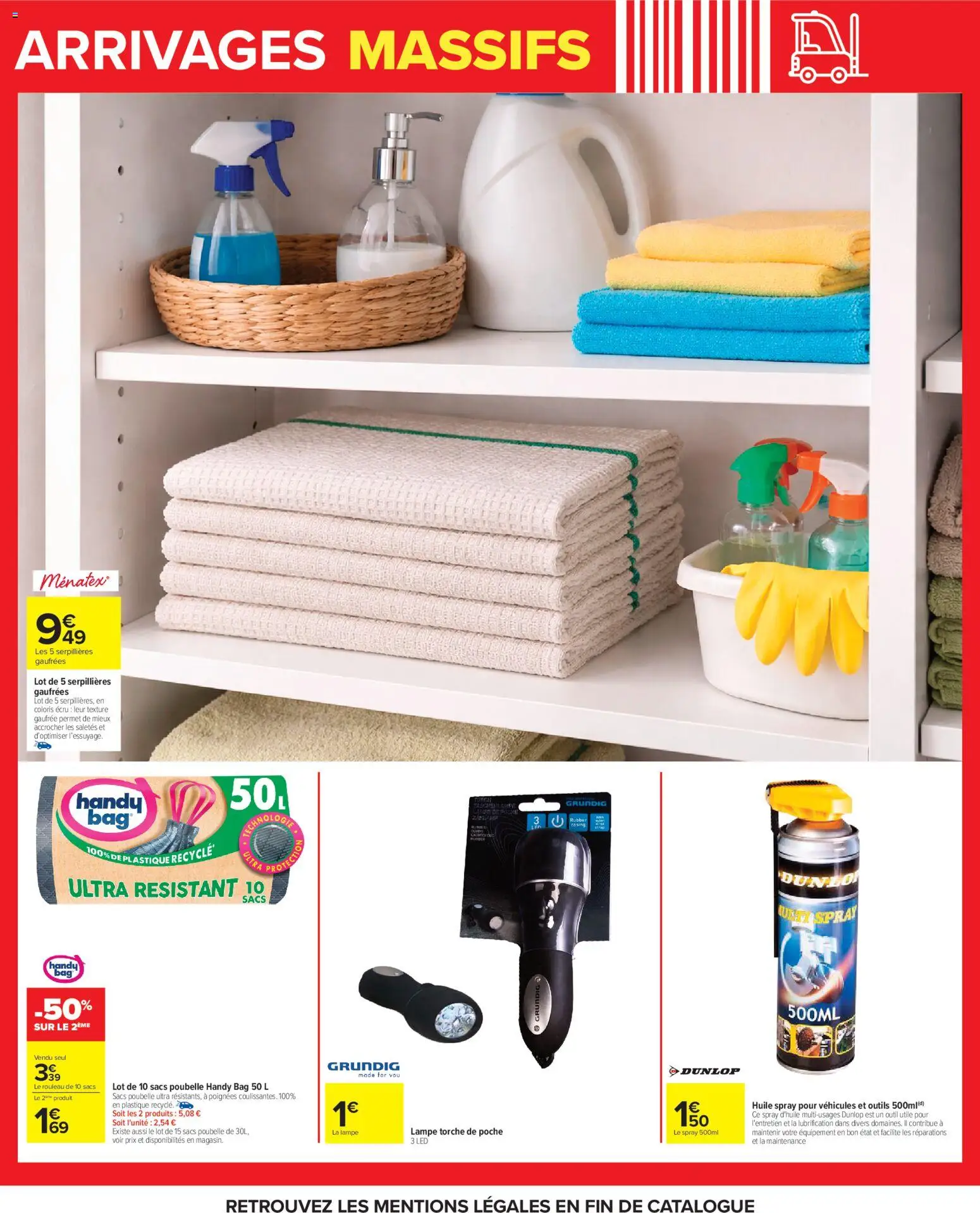 {H1} | Page: 4 | Produits: Poubelle, Rouleau, Huile, Sacs poubelle
