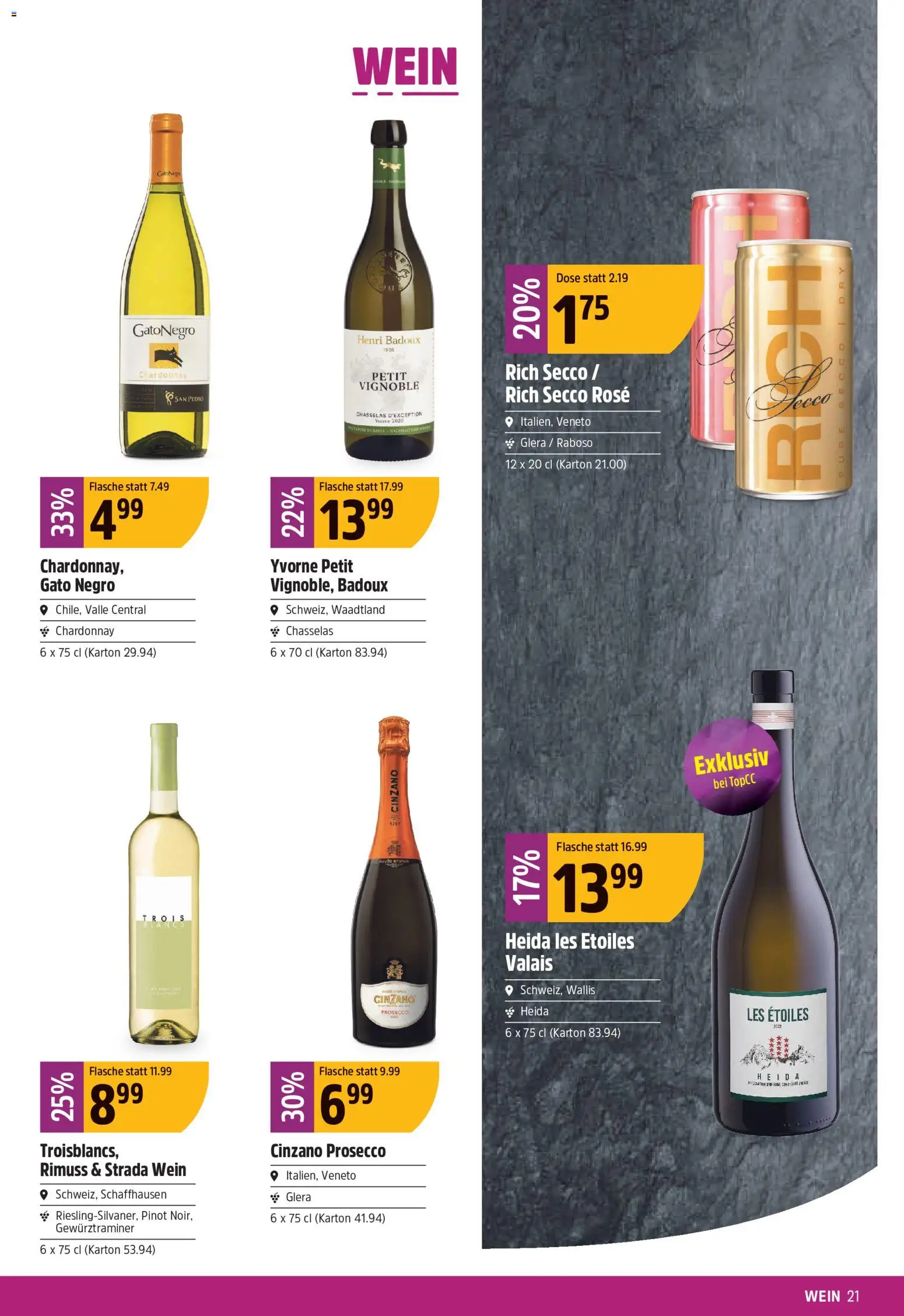 TopCC aktionen – gültig ab 18.05.2026 | Seite: 21 | Produkte: Wein