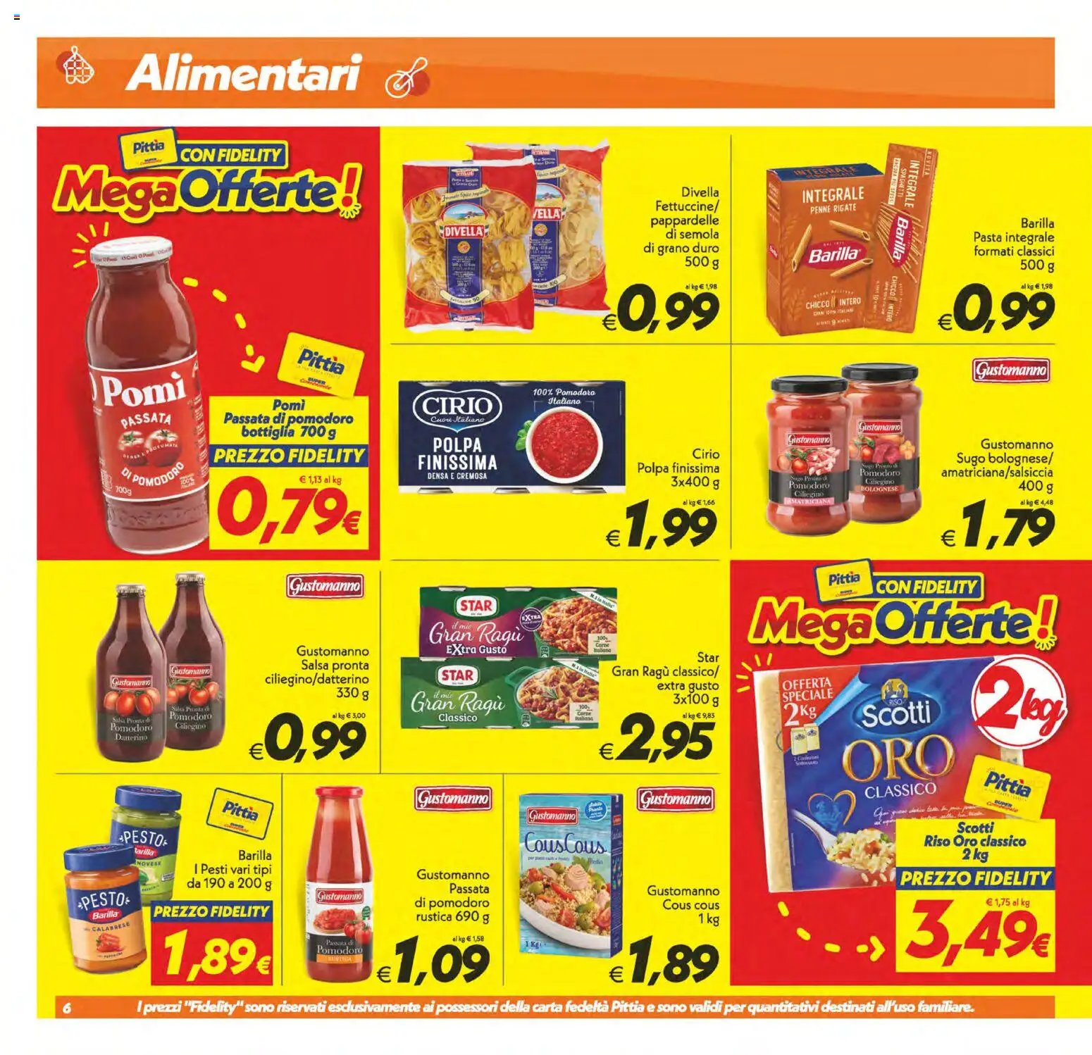 Volantino SuperConveniente del 01/09/2026 | Pagina: 6 | Prodotti: Pasta, Ragú, Semola, Sugo