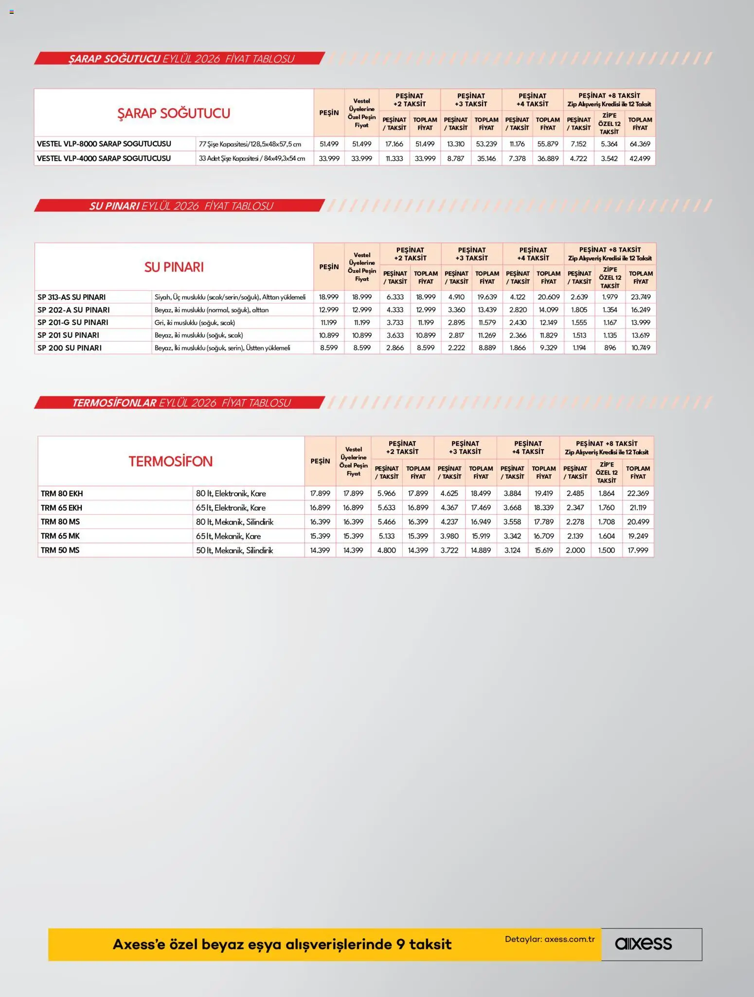 Vestel Katalog - 02 Eylül 2026 tarihinden itibaren geçerlidir | Sayfa: 23 | Ürünler: Şarap, Su