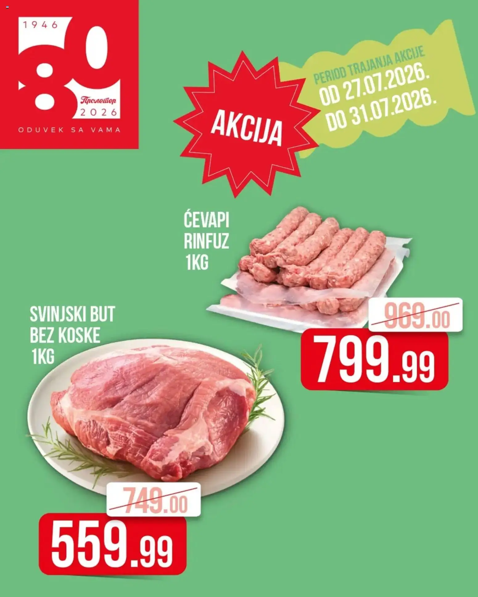 Metalac Proleter katalog - važi od 27.07.2026 | Strana: 1 | Proizvode: Svinjski but