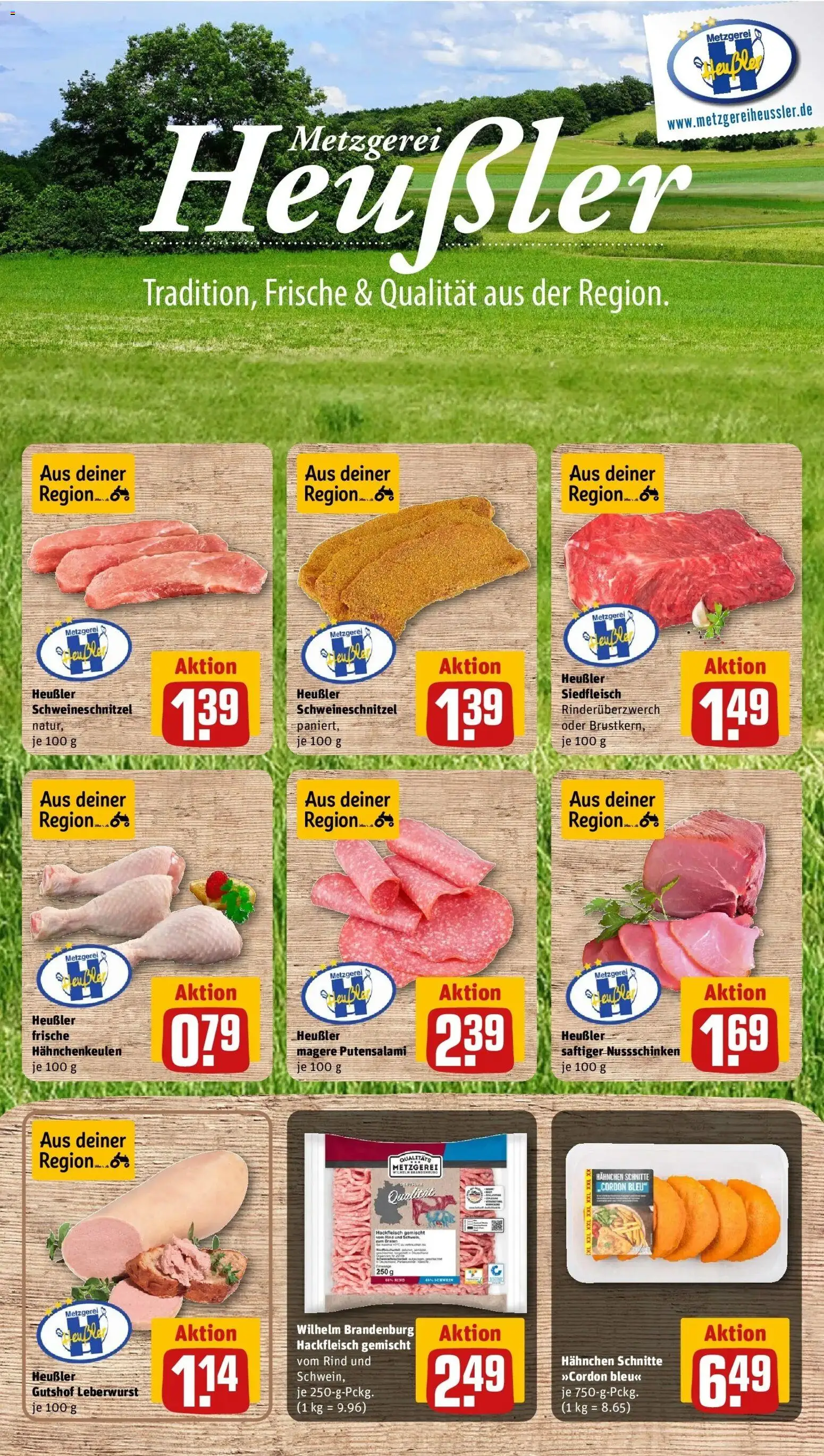 REWE Prospekt ab 19.10.2026 zum Blättern » Angebote | Seite: 10 | Produkte: Hahnchen, Hackfleisch