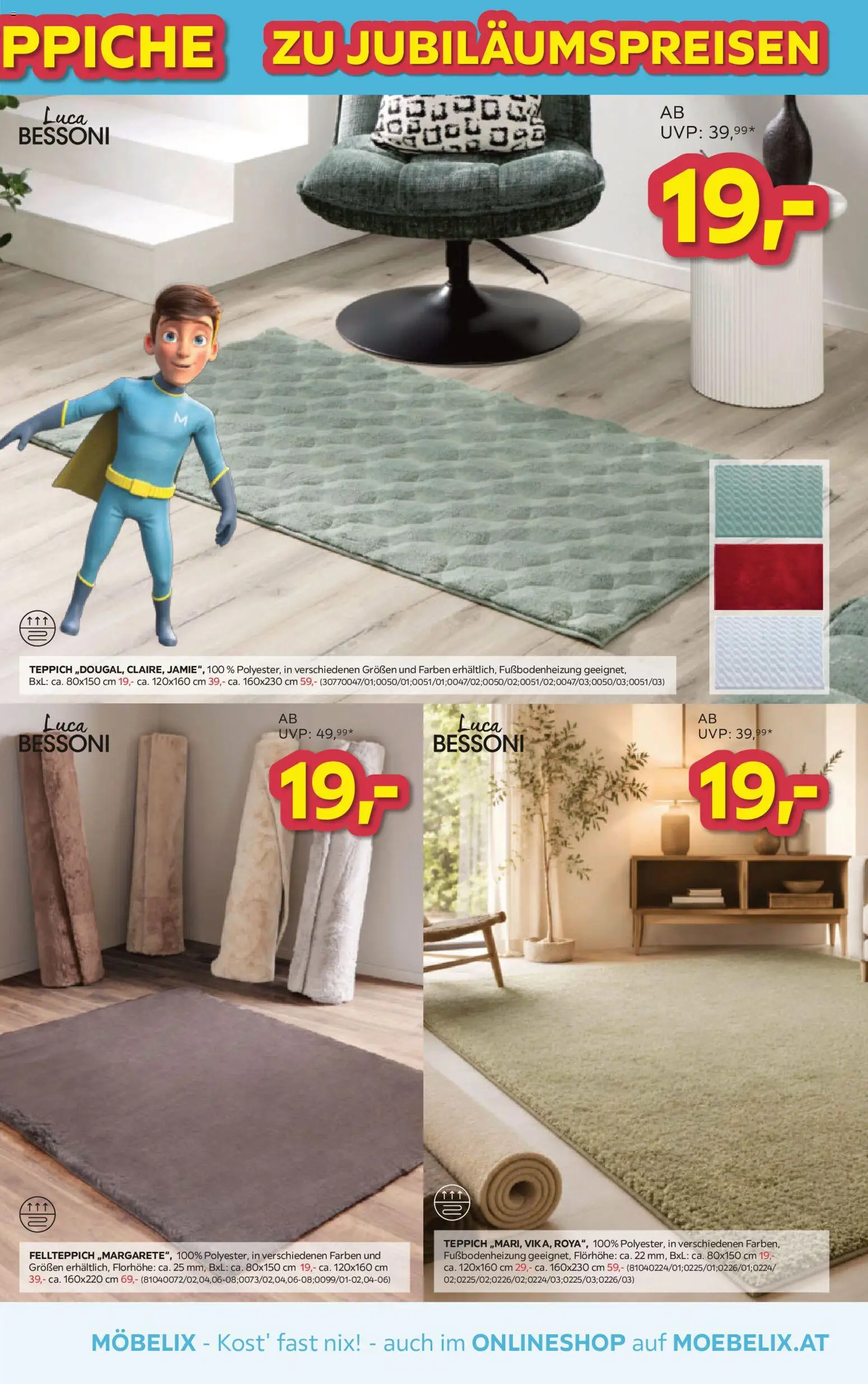 Möbelix LEUCHTEN UND TEPPICHE ZU JUBILÄUMSPREISEN gültig ab 13.10.2026 | Seite: 3 | Produkte: Teppich